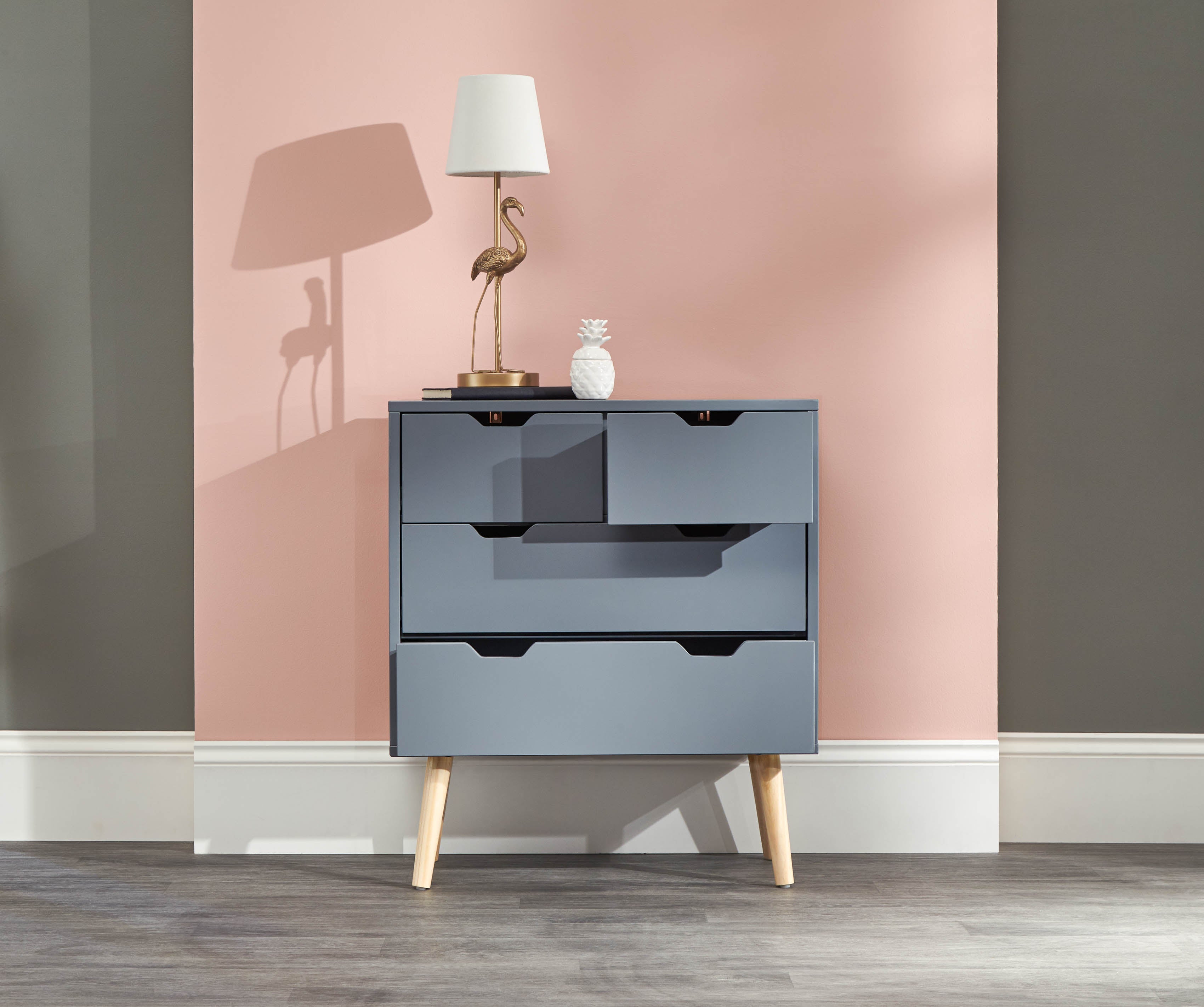 Nyborg 2+2 Drawer Chest – Dark Grey