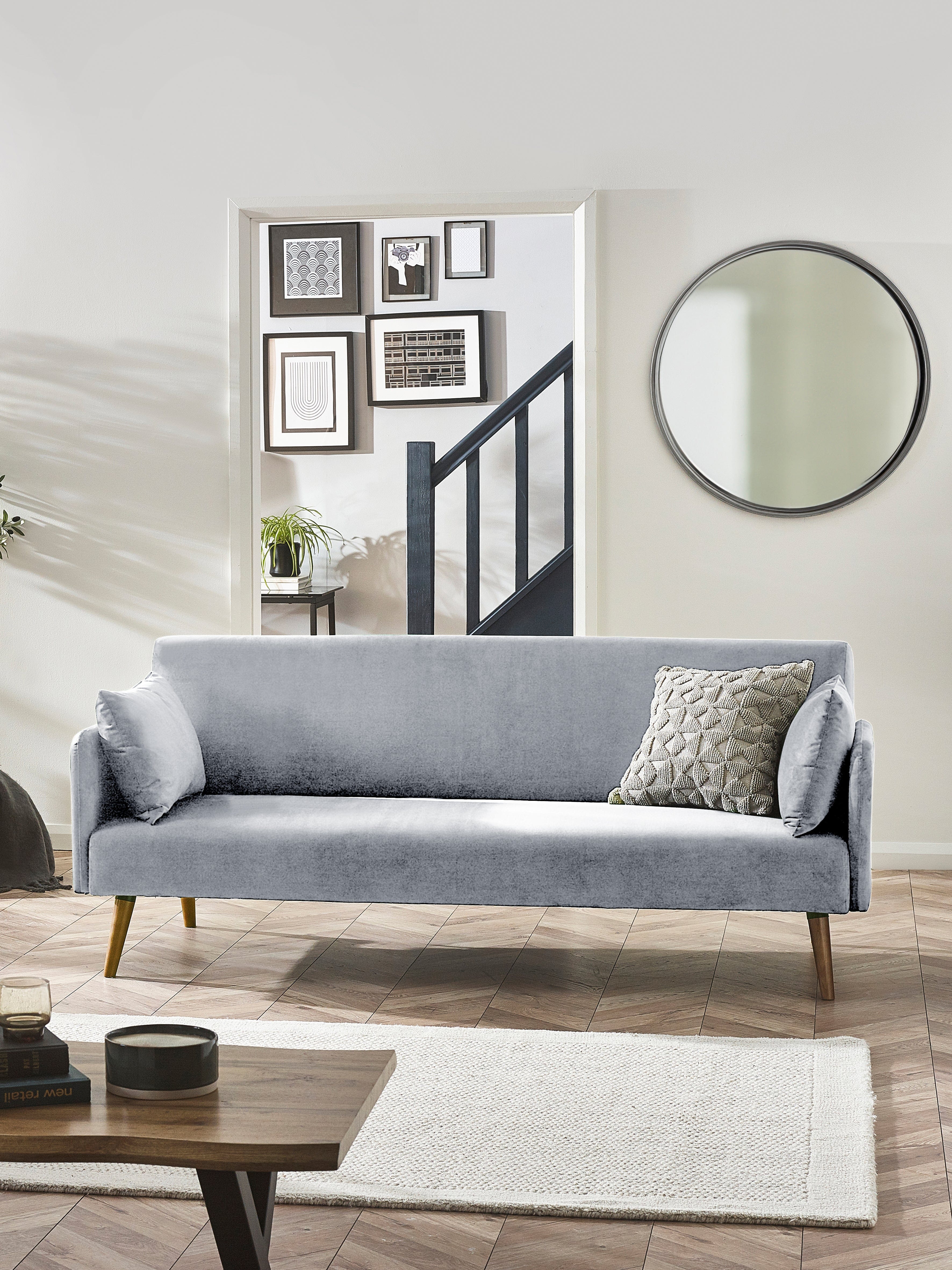 Andi Sofa Bed - Grey – Julian Bowen, view 3
