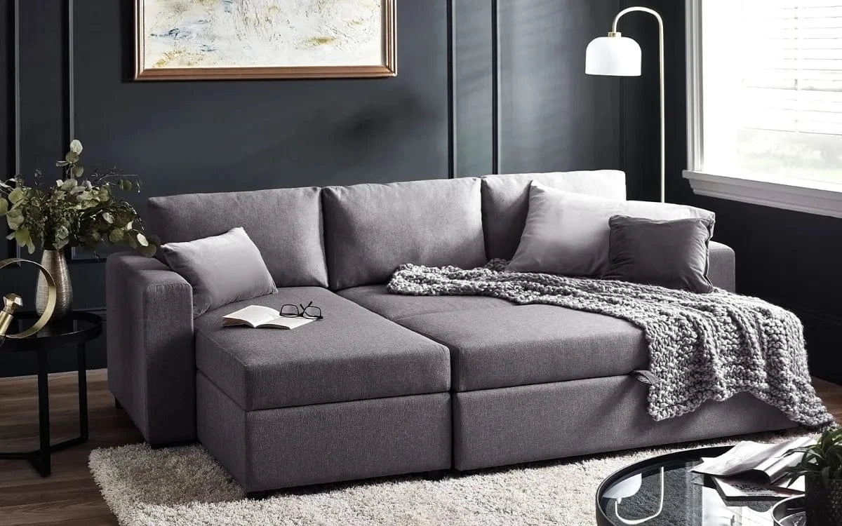 Angel Sofabed With Storage - Light Grey – Julian Bowen, view 6