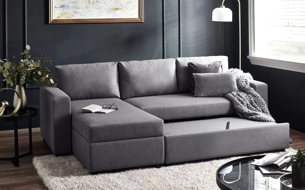 Angel Sofabed With Storage - Light Grey – Julian Bowen, view 5