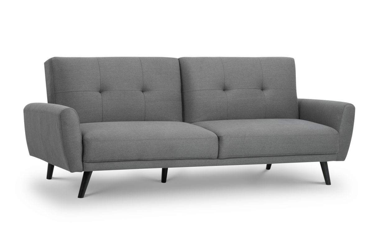 Monza Fabric Sofa Bed - Grey – Julian Bowen
