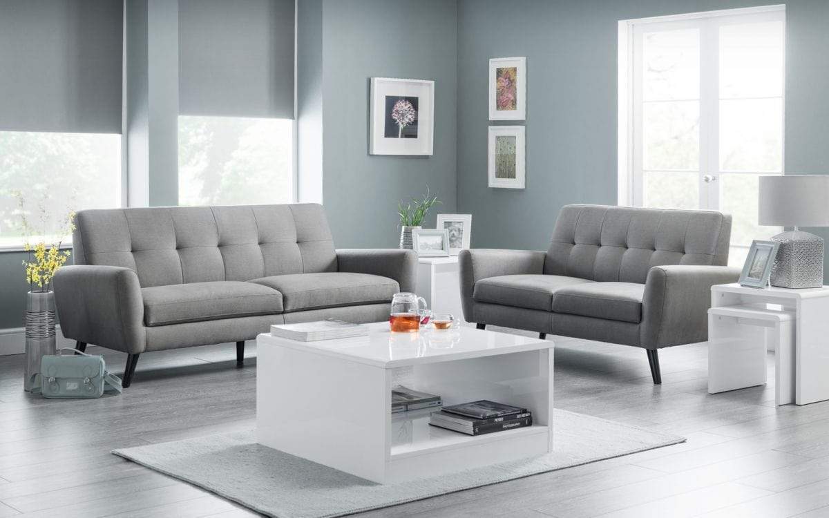 Monza Fabric Sofa Bed - Grey – Julian Bowen, view 6
