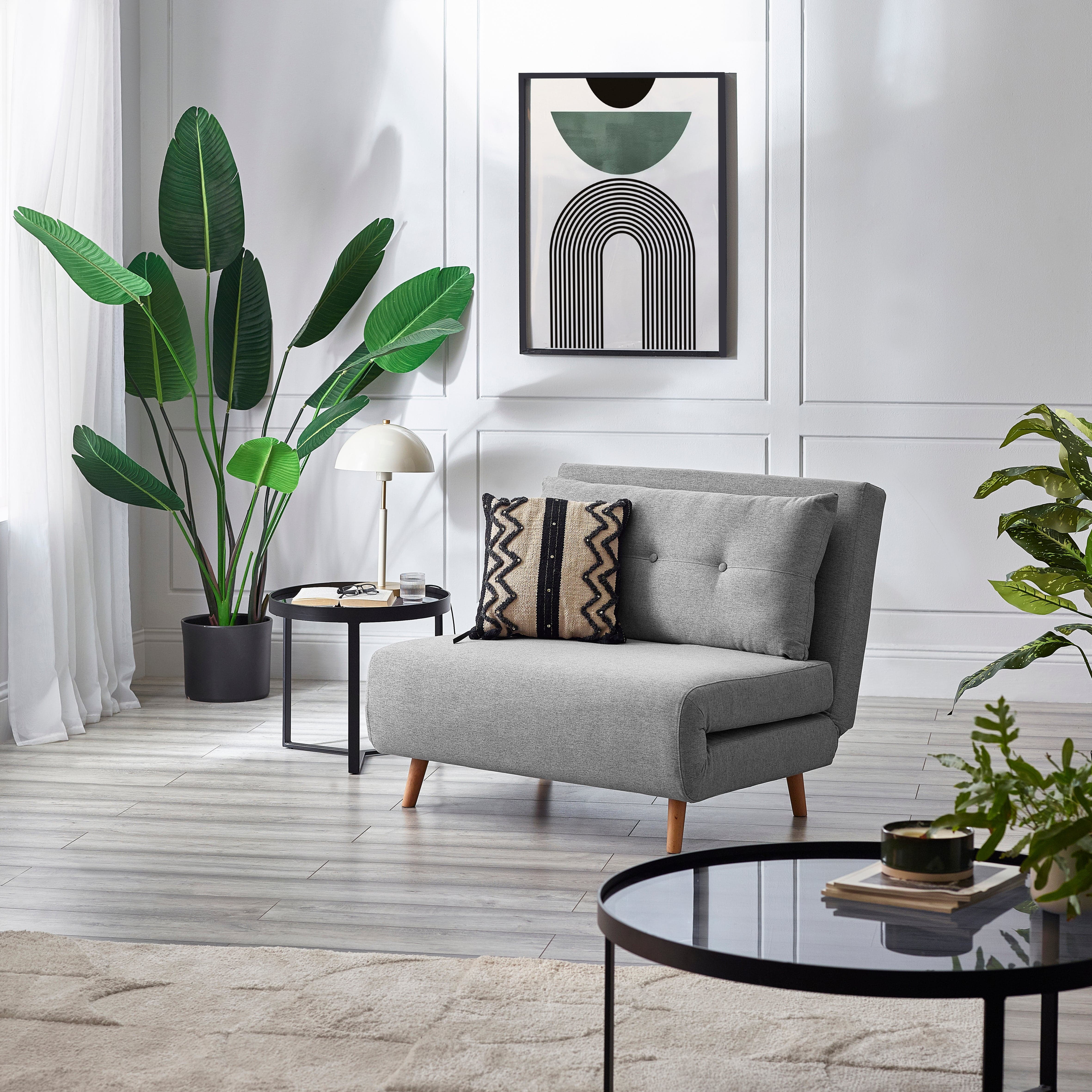 Rowan Single Sofabed - Grey – Julian Bowen, view 3