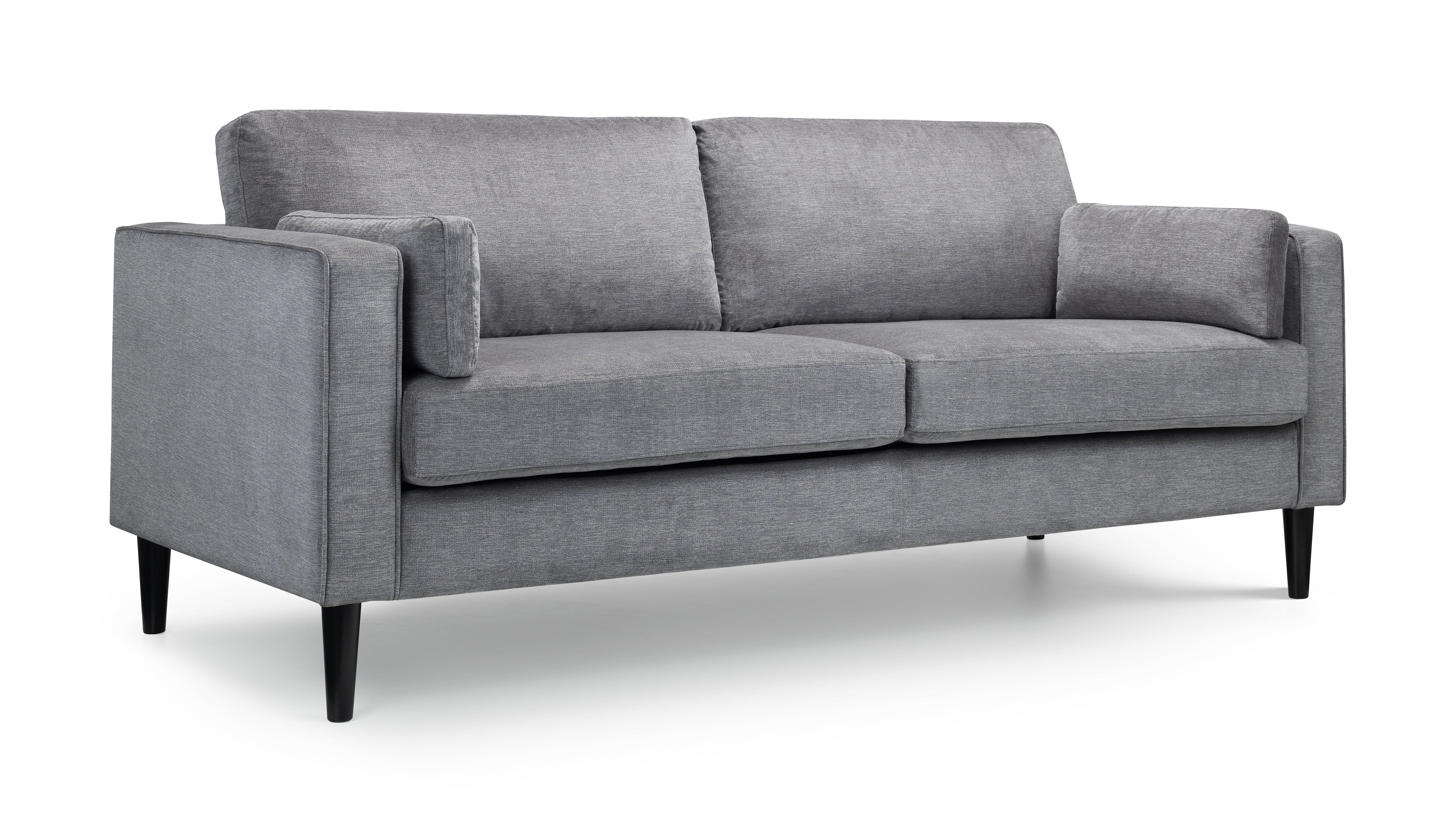 Hayward 3 Seater - Dark Grey Chenille Fabric – Julian Bowen