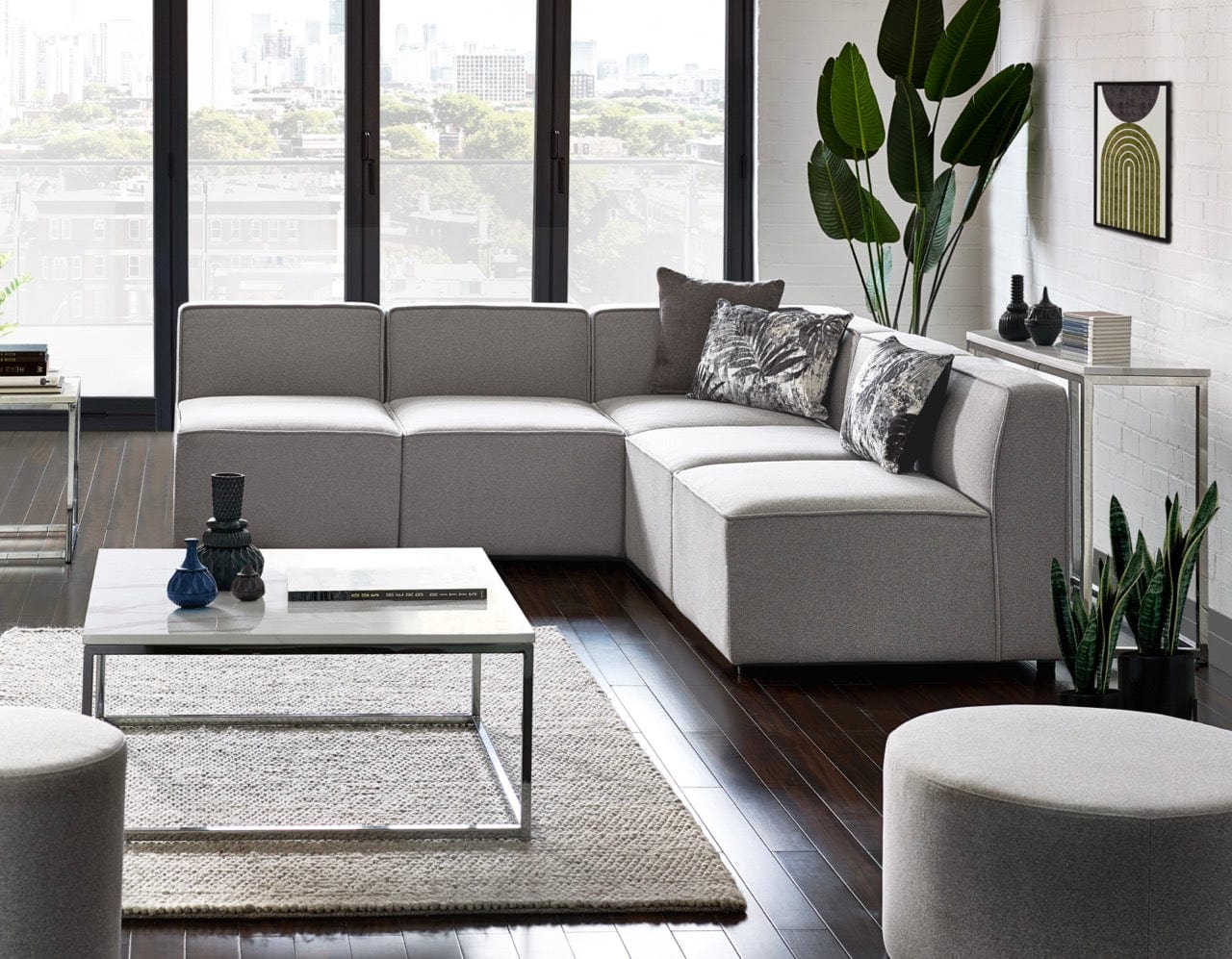 Lago Combination Sofa - Grey – Julian Bowen, view 2