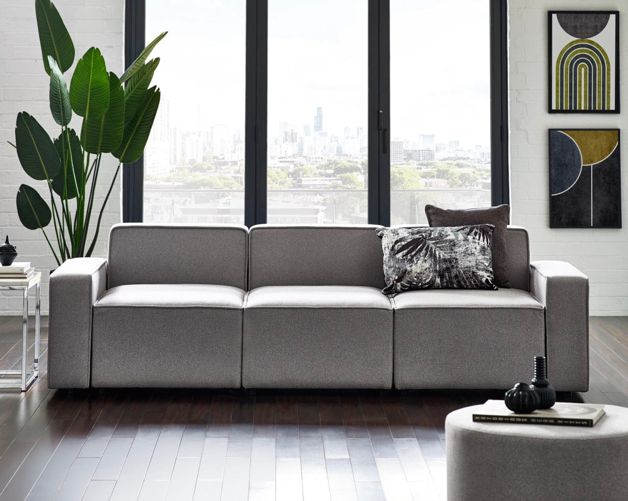 Lago Combination Sofa - Grey – Julian Bowen, view 4