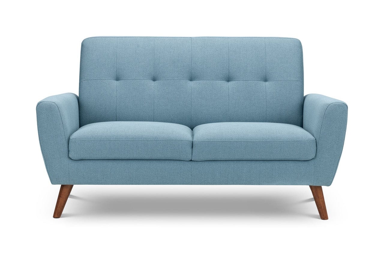 Monza 2 Seater Compact Retro Sofa - Blue – Julian Bowen, view 2