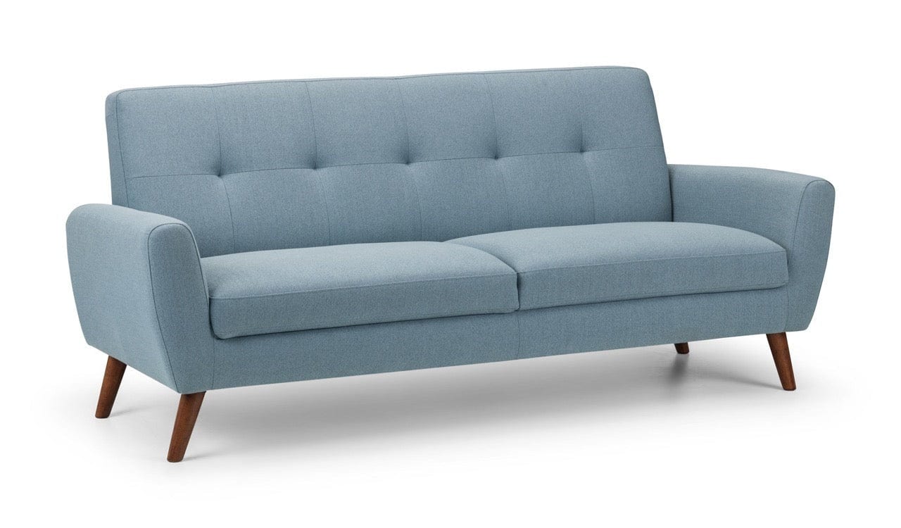 Monza 3 Seater Compact Retro Sofa - Blue – Julian Bowen