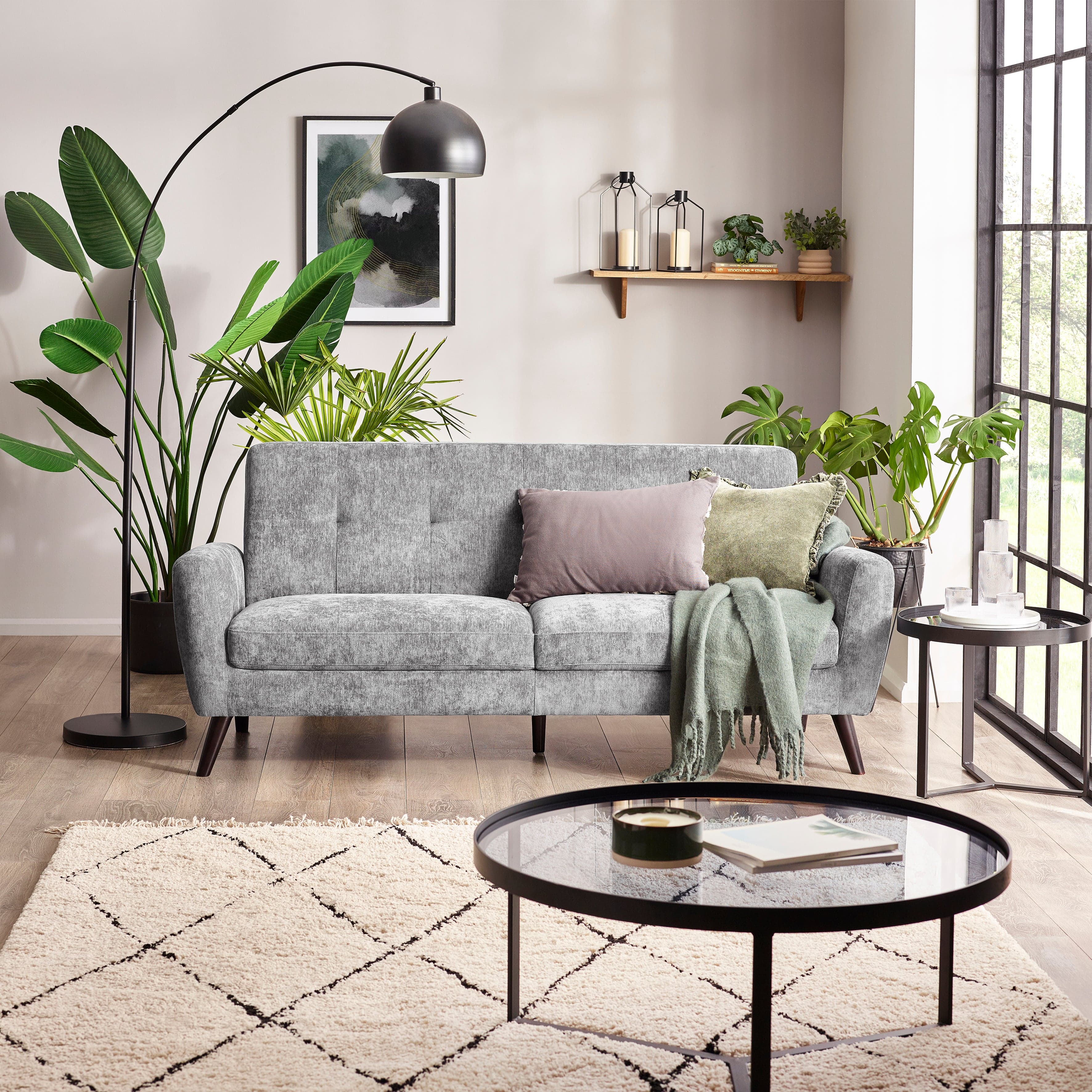 Monza 3 Seater Sofa - Dove – Julian Bowen, view 2
