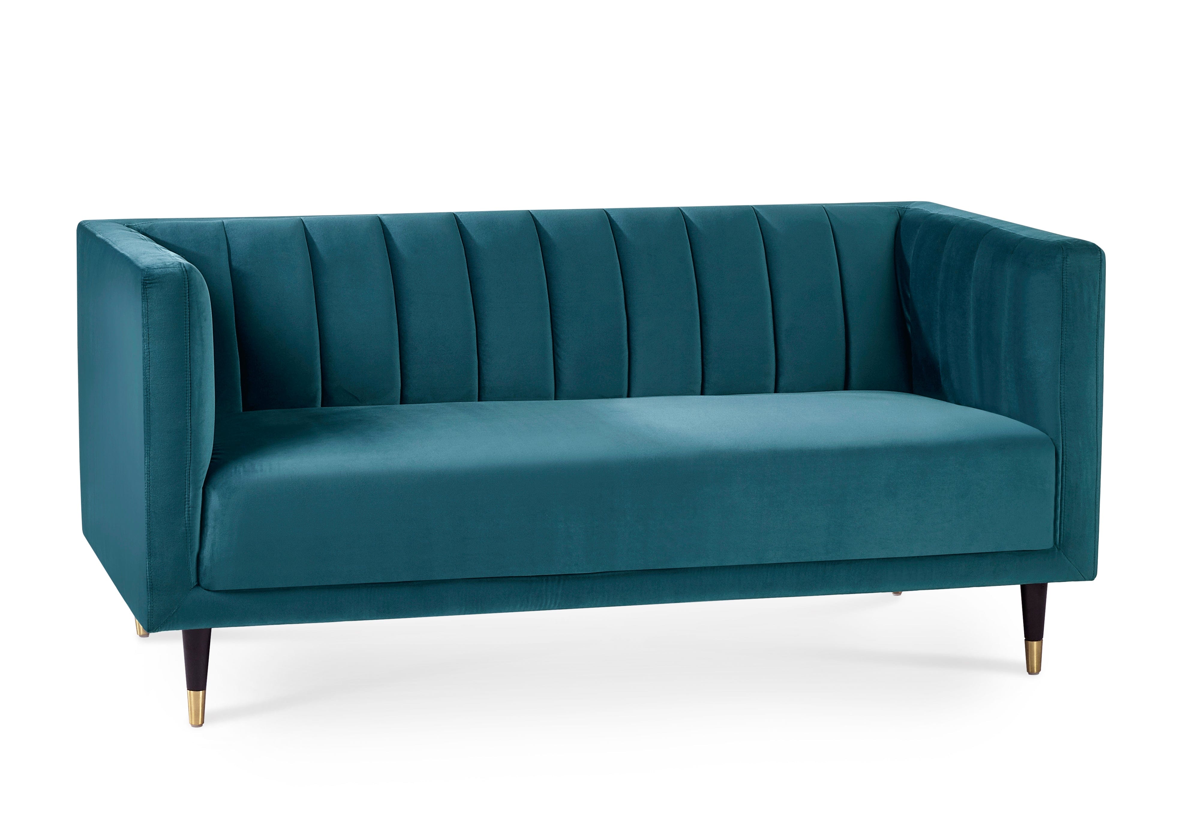 Salma Scalloped Back 2 Seater - Teal – Julian Bowen