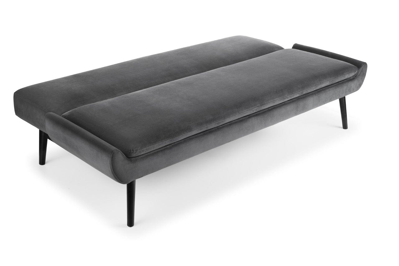 Julian Bowen Sofabeds Gaudi Curled Base Sofabed - Grey Velvet Bed Kings