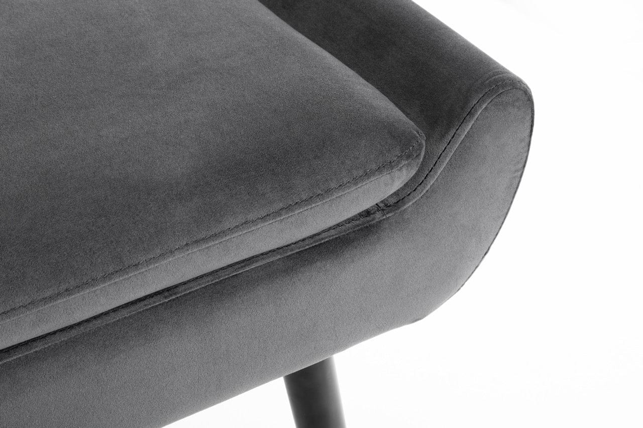 Julian Bowen Sofabeds Gaudi Curled Base Sofabed - Grey Velvet Bed Kings