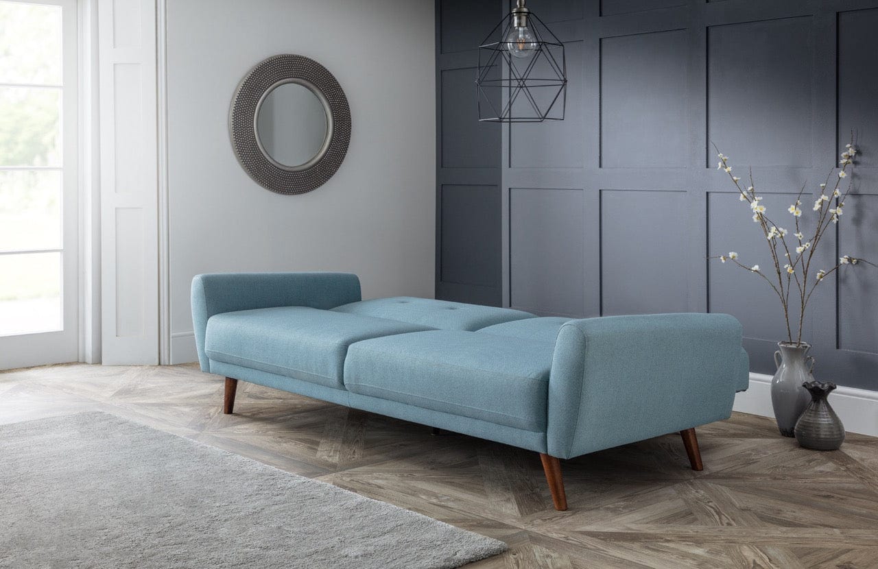Monza Fabric Sofa Bed - Blue – Julian Bowen, view 3
