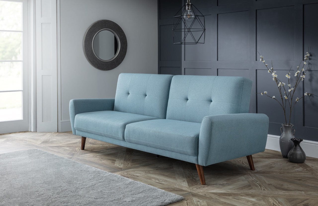 Monza Fabric Sofa Bed - Blue – Julian Bowen, view 4