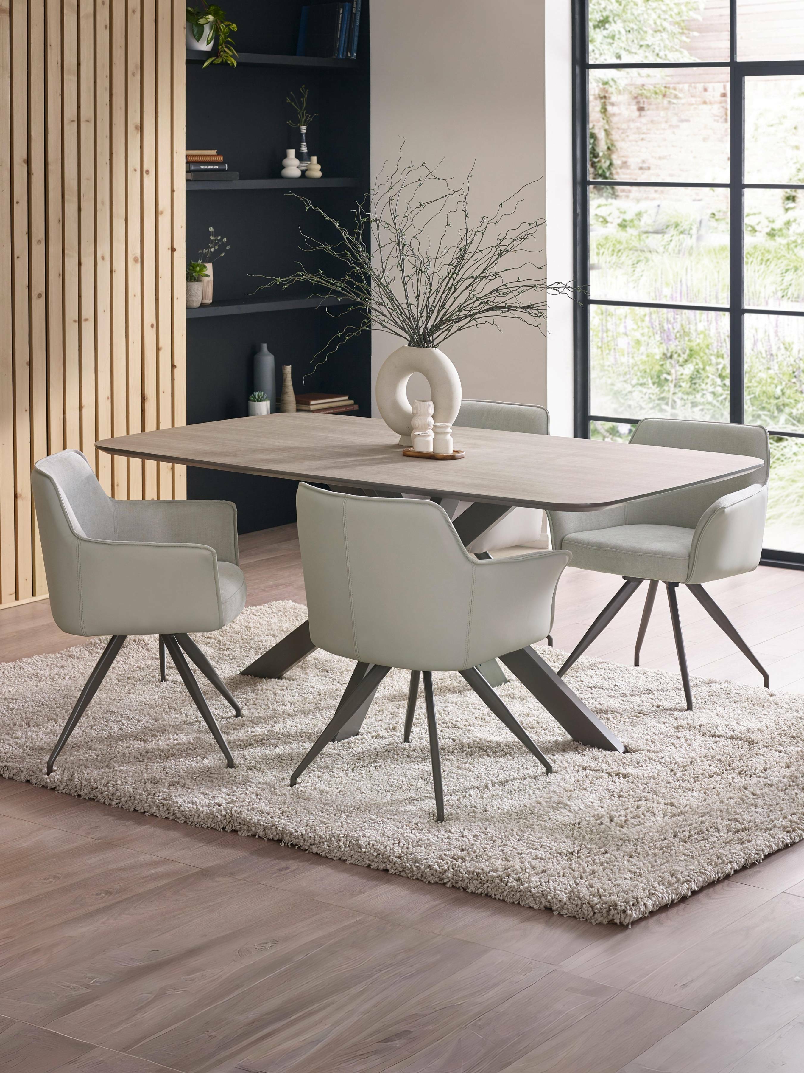 Noah Ivory Fabric Dining Chair – Julian Bowen, view 15