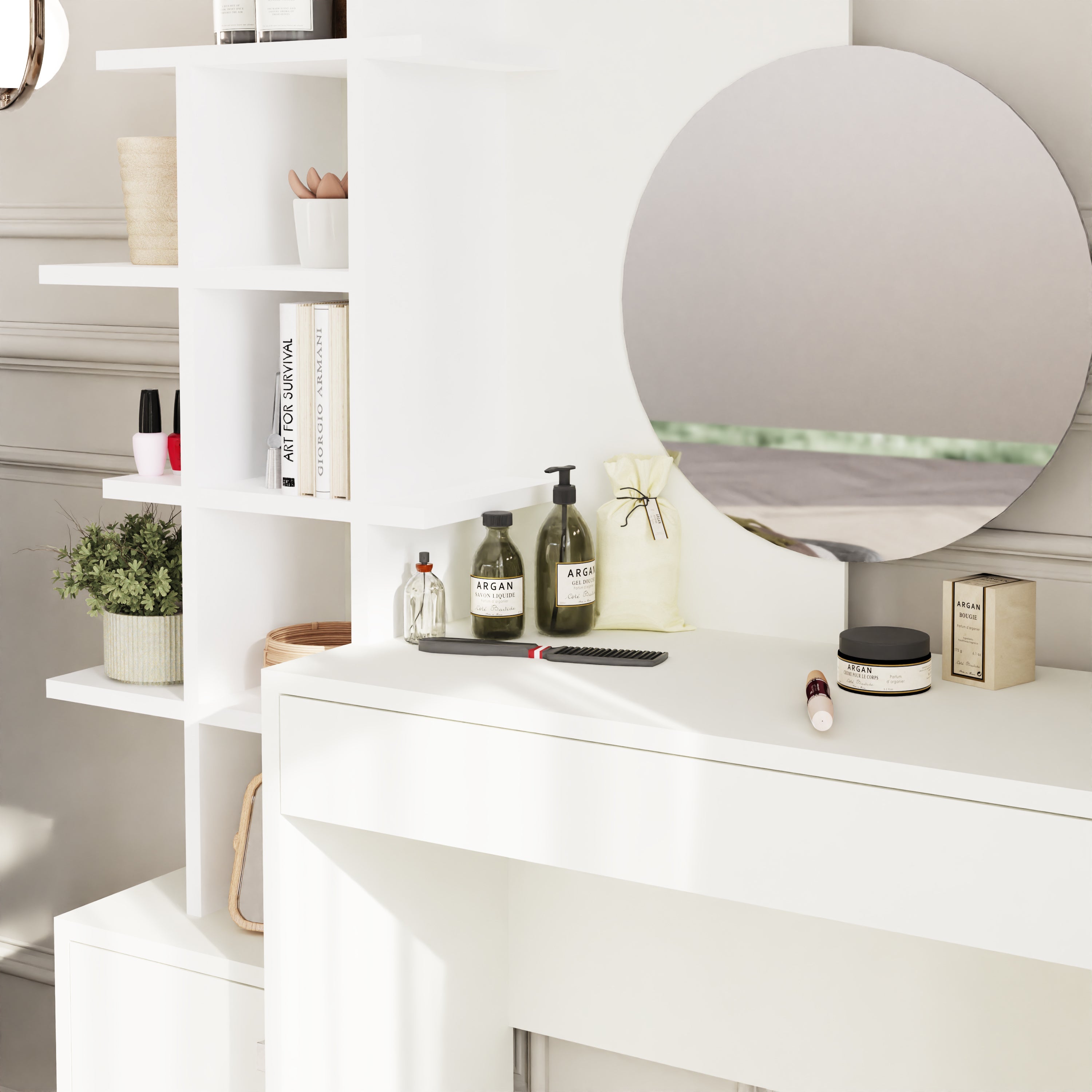 Freyja Dressing Table White/White – GFW, view 3