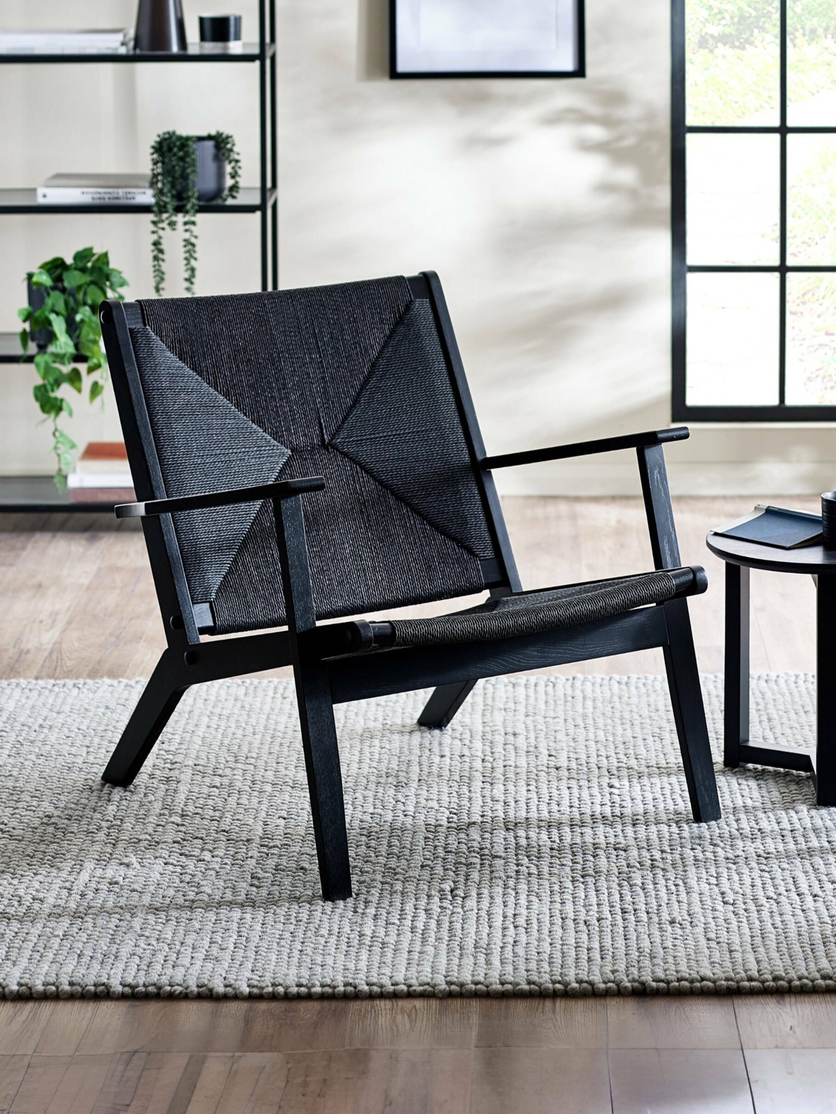 Icaria Accent Chair Black – Julian Bowen, view 2