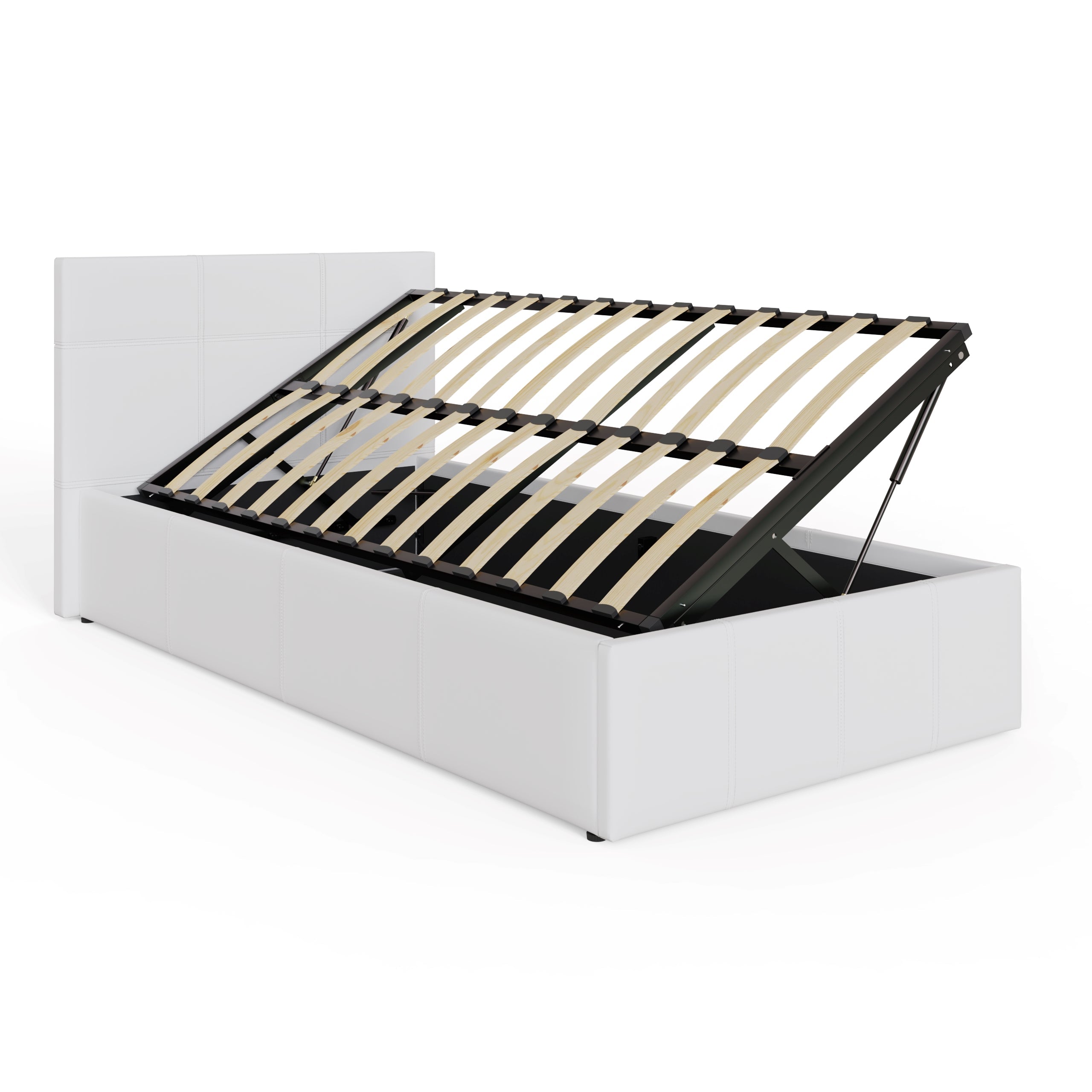 Side Lift Ottoman Bed White – GFW, view 16