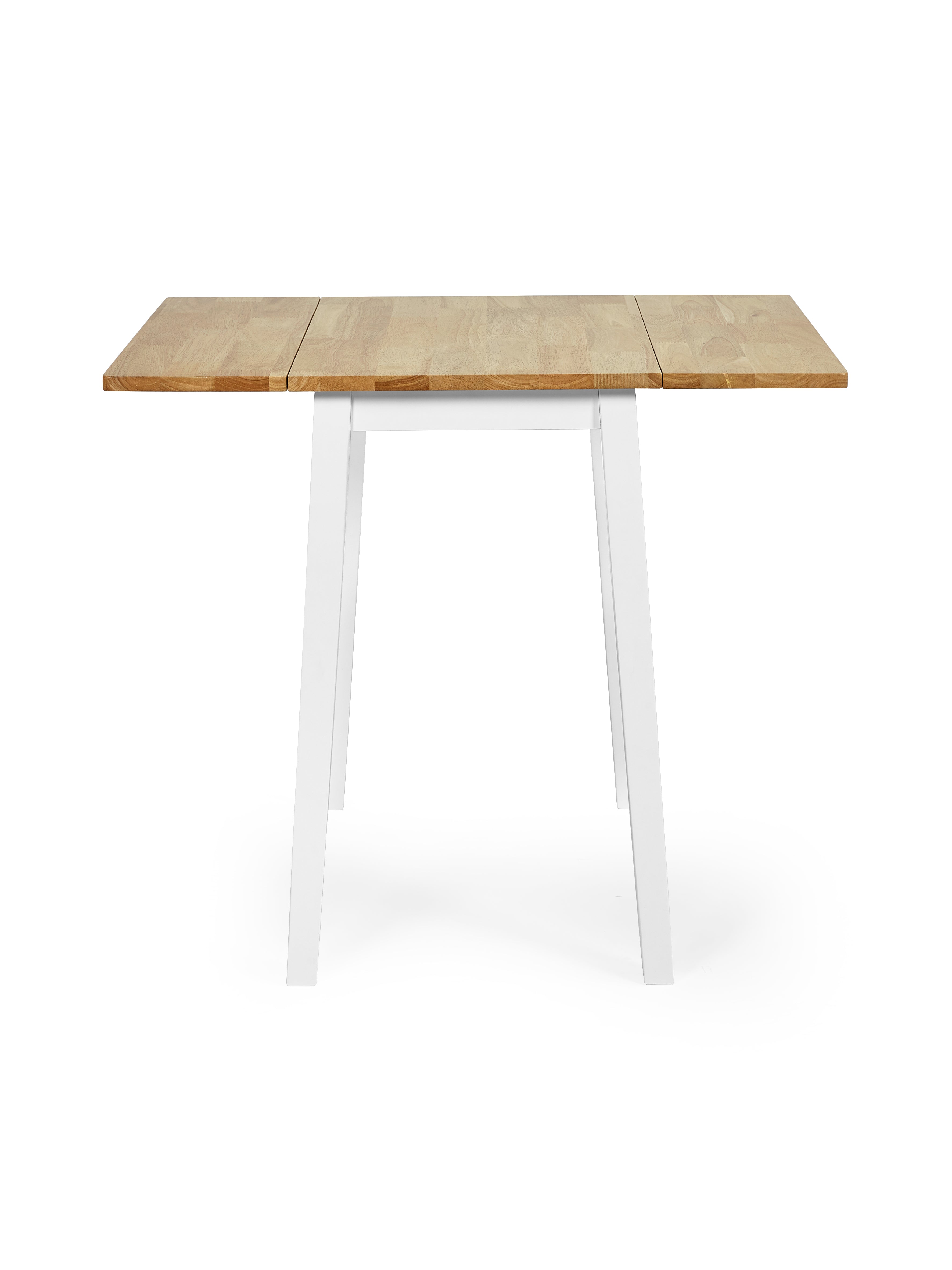 Linwood White and Oak 75cm Drop Leaf Square Extending Dining Table – Julian Bowen, view 4