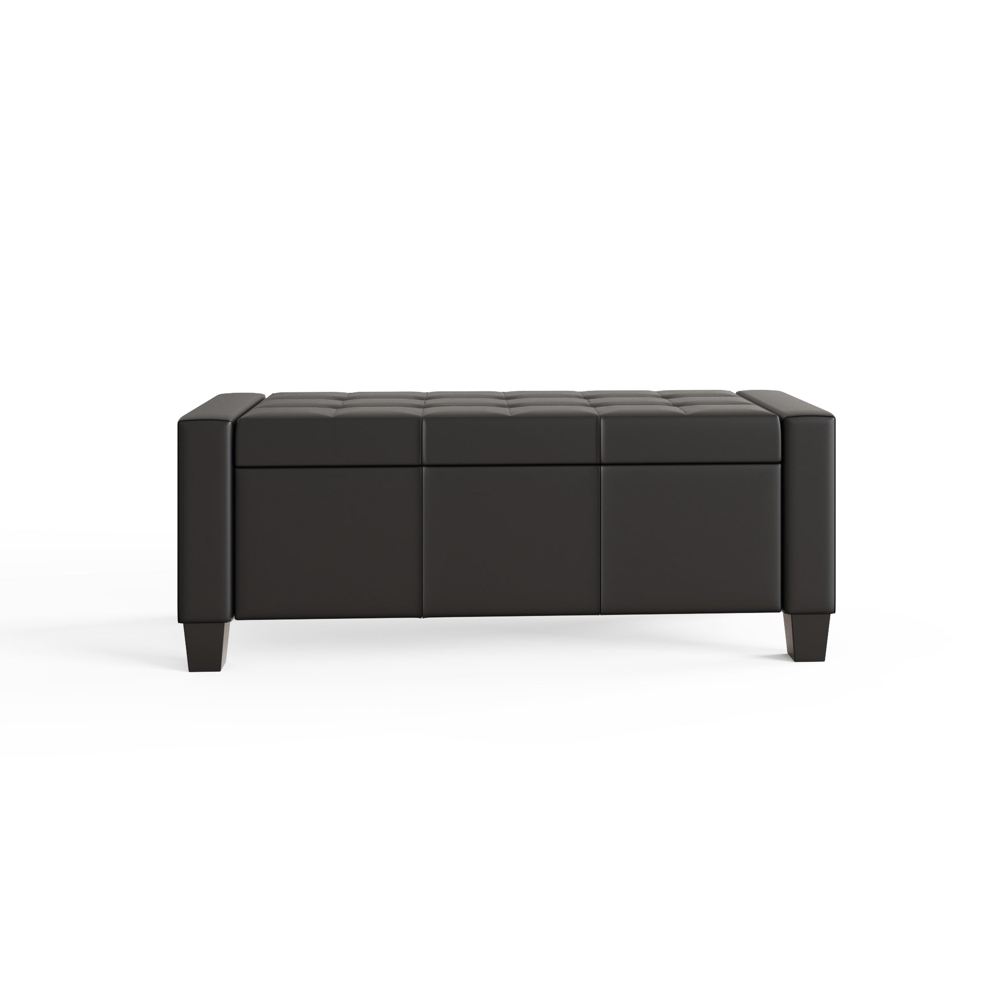 Verona Ottoman Bench Black Pu – GFW, view 7