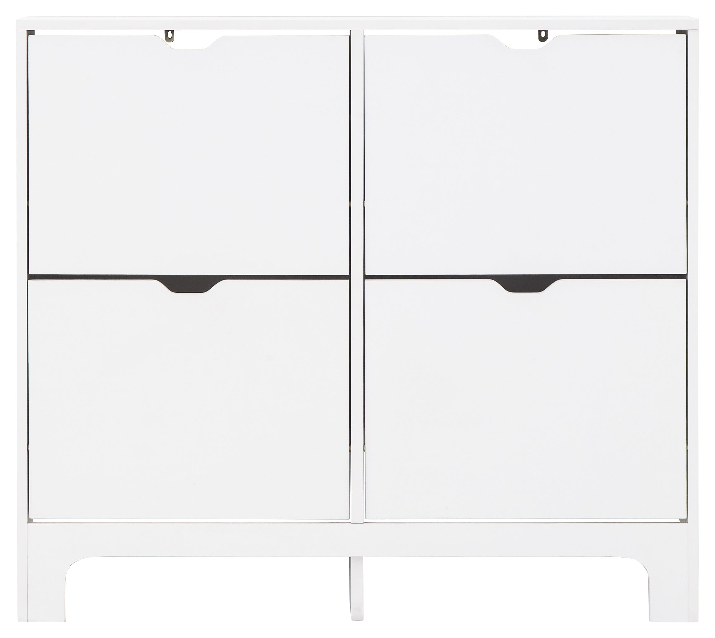 Narrow 4 Drawer Shoe Cabinet – White