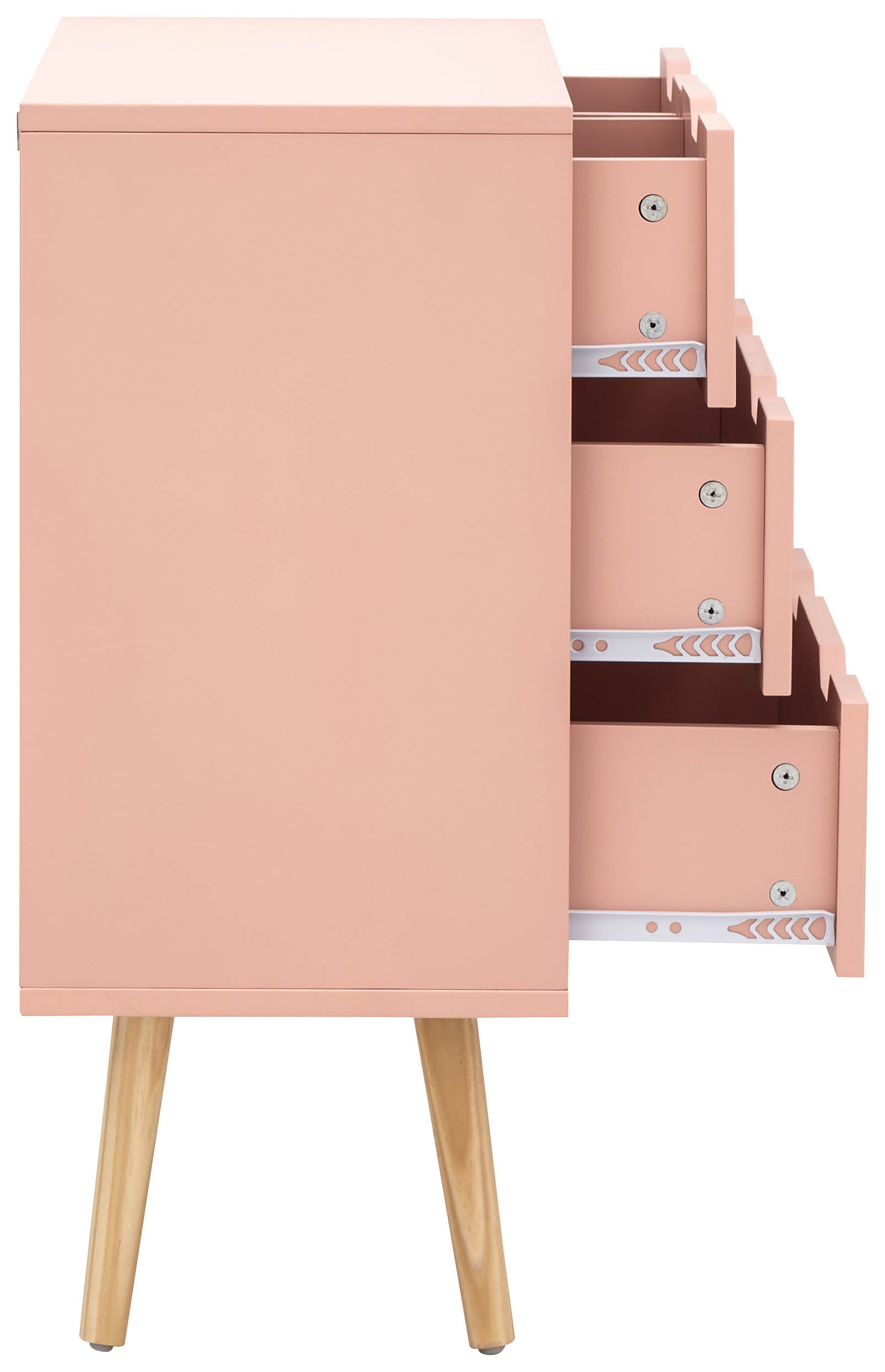 Nyborg 2+2 Drawer Chest – Coral Pink