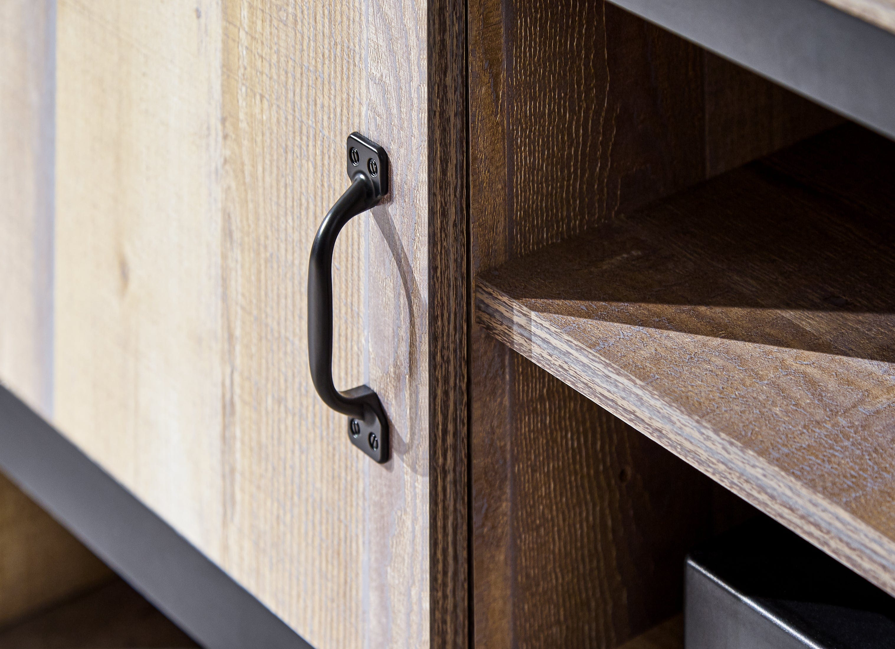 GFW TV Unit Discontinued - Boston 2 Door TV Unit Oak Bed Kings