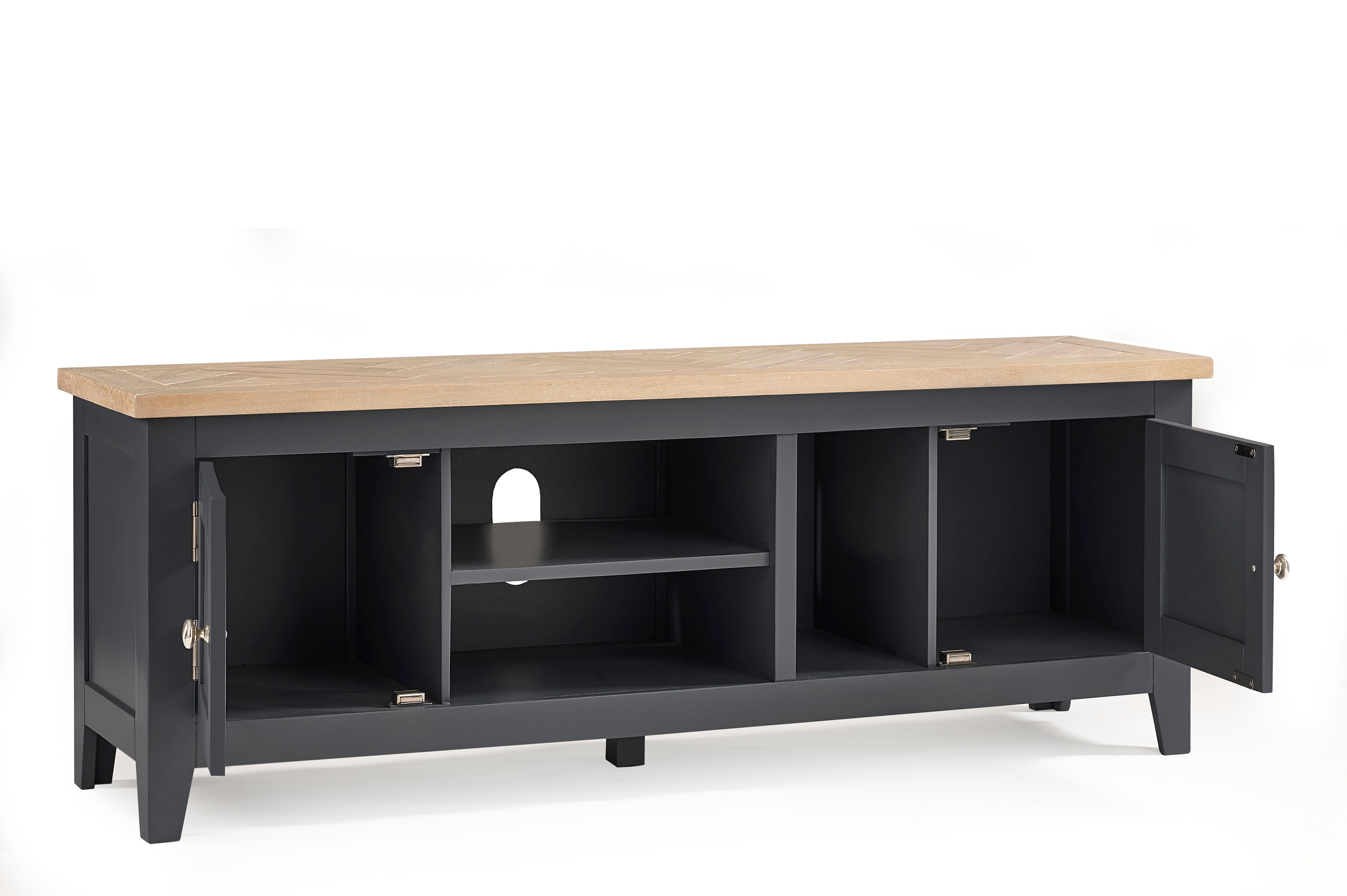 Bordeaux Tv Unit Dark Grey – Julian Bowen, view 3