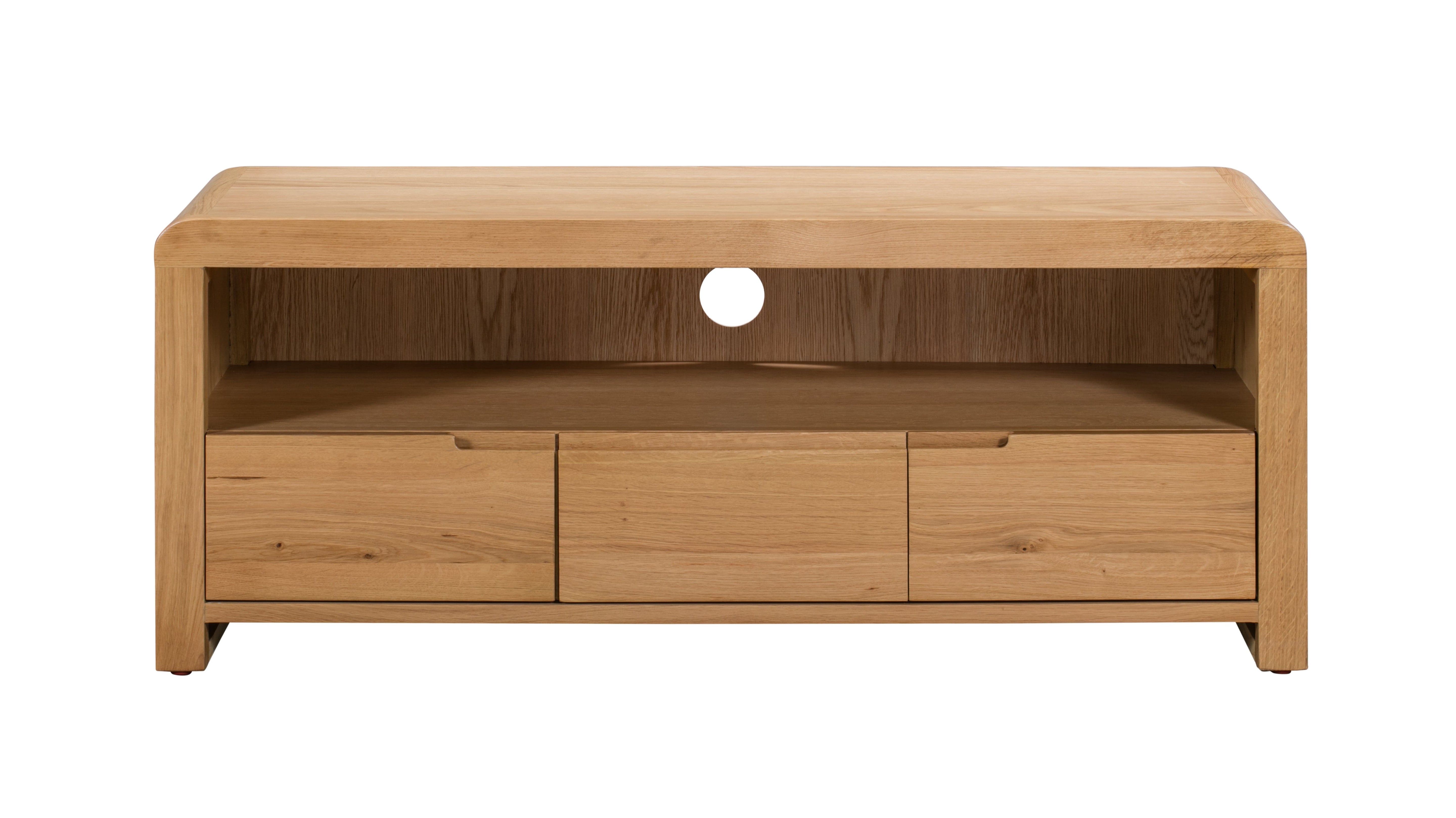 Curve Oak TV Unit – Julian Bowen, view 3