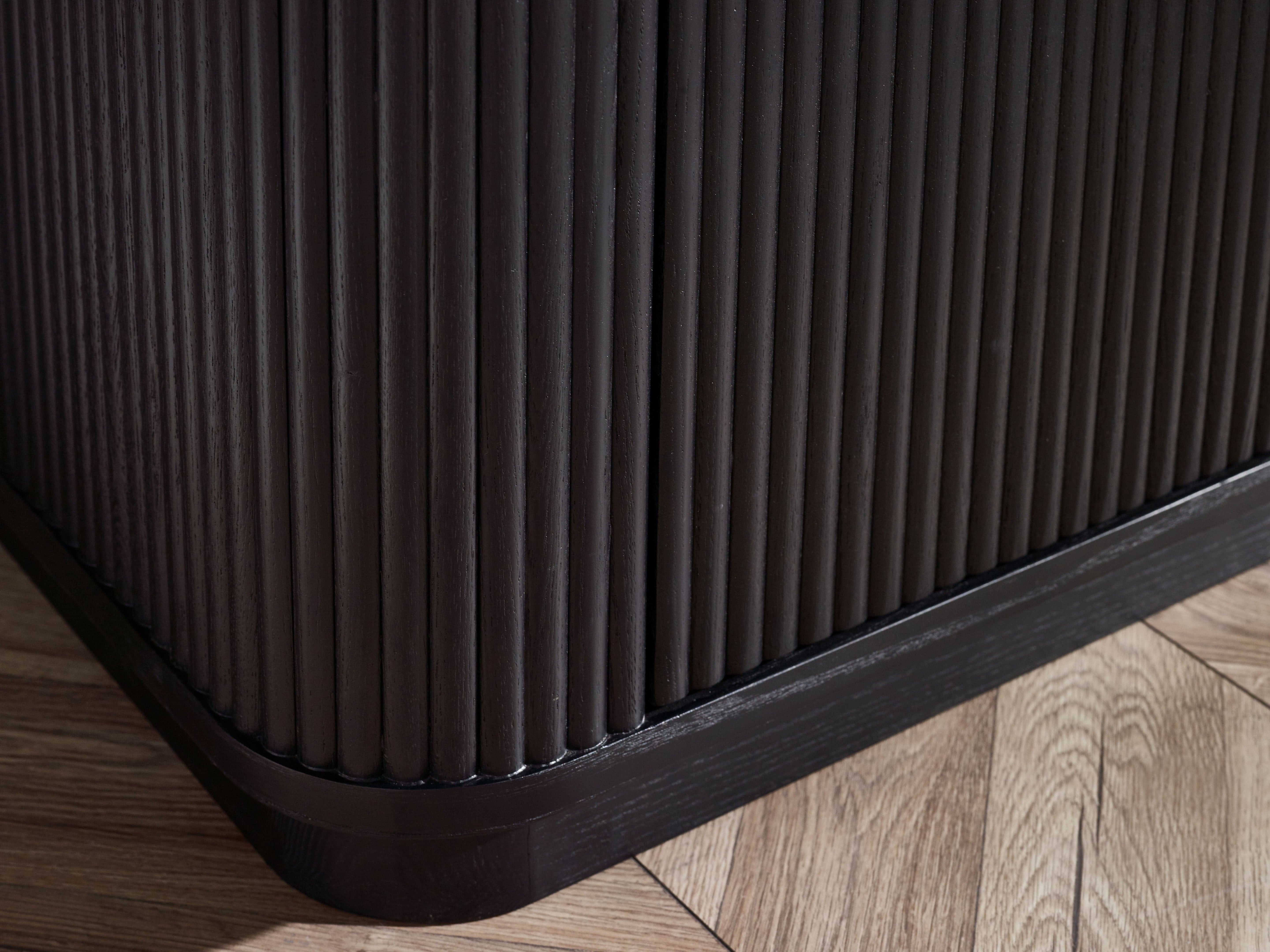 Louis Fluted Tv Unit - Black – Julian Bowen, view 4