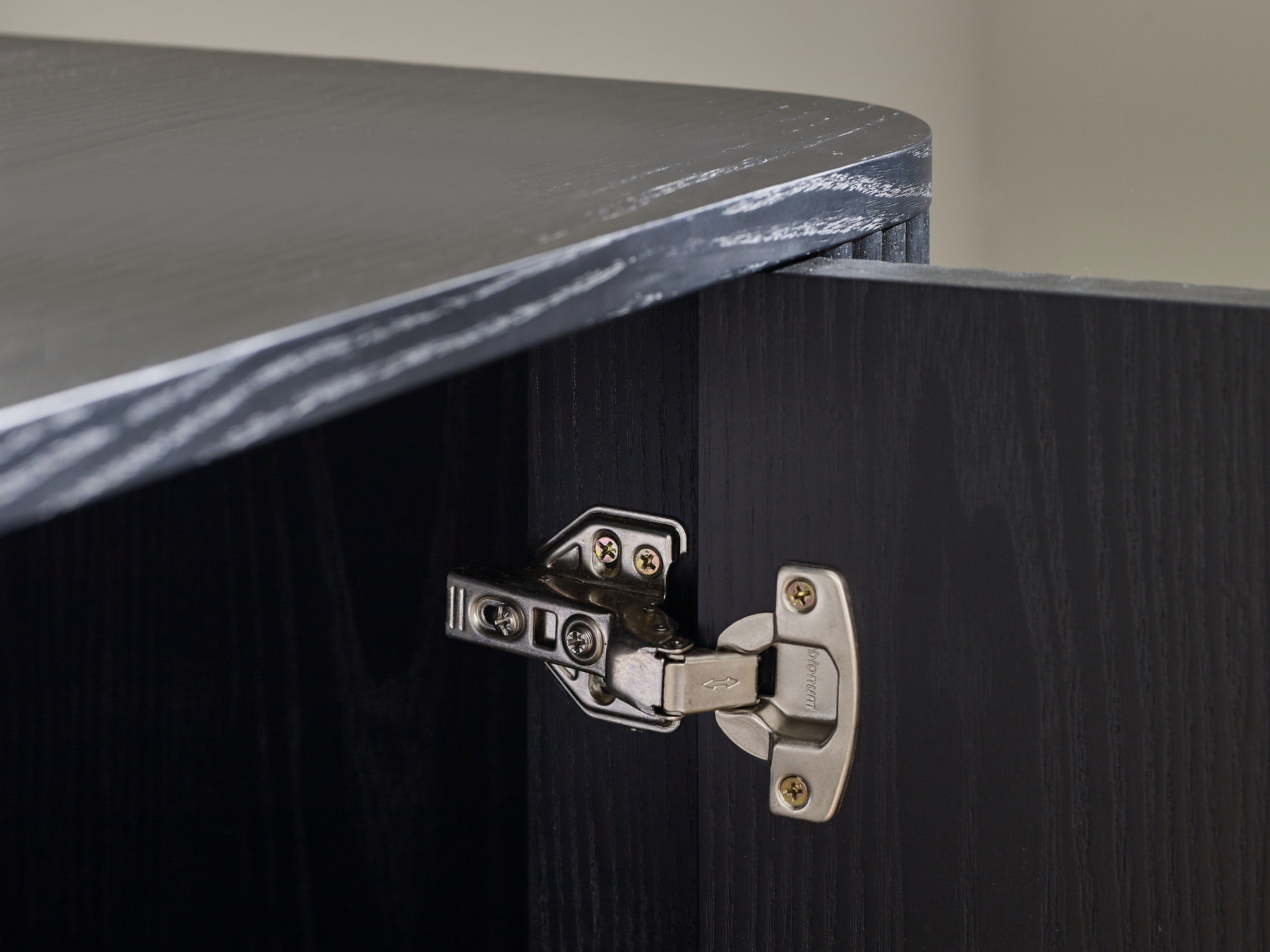 Louis Fluted Tv Unit - Black – Julian Bowen, view 7