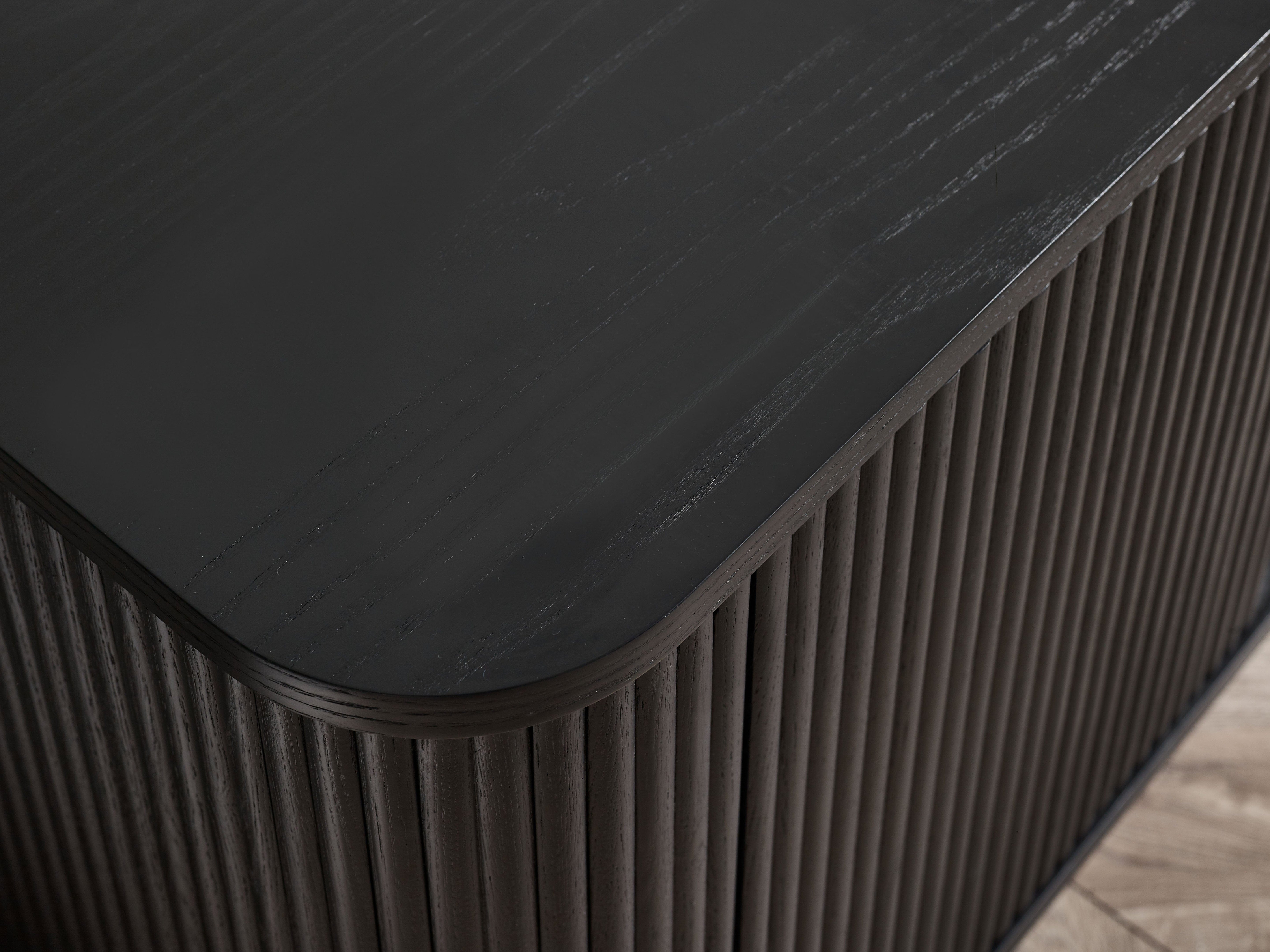 Louis Fluted Tv Unit - Black – Julian Bowen, view 5