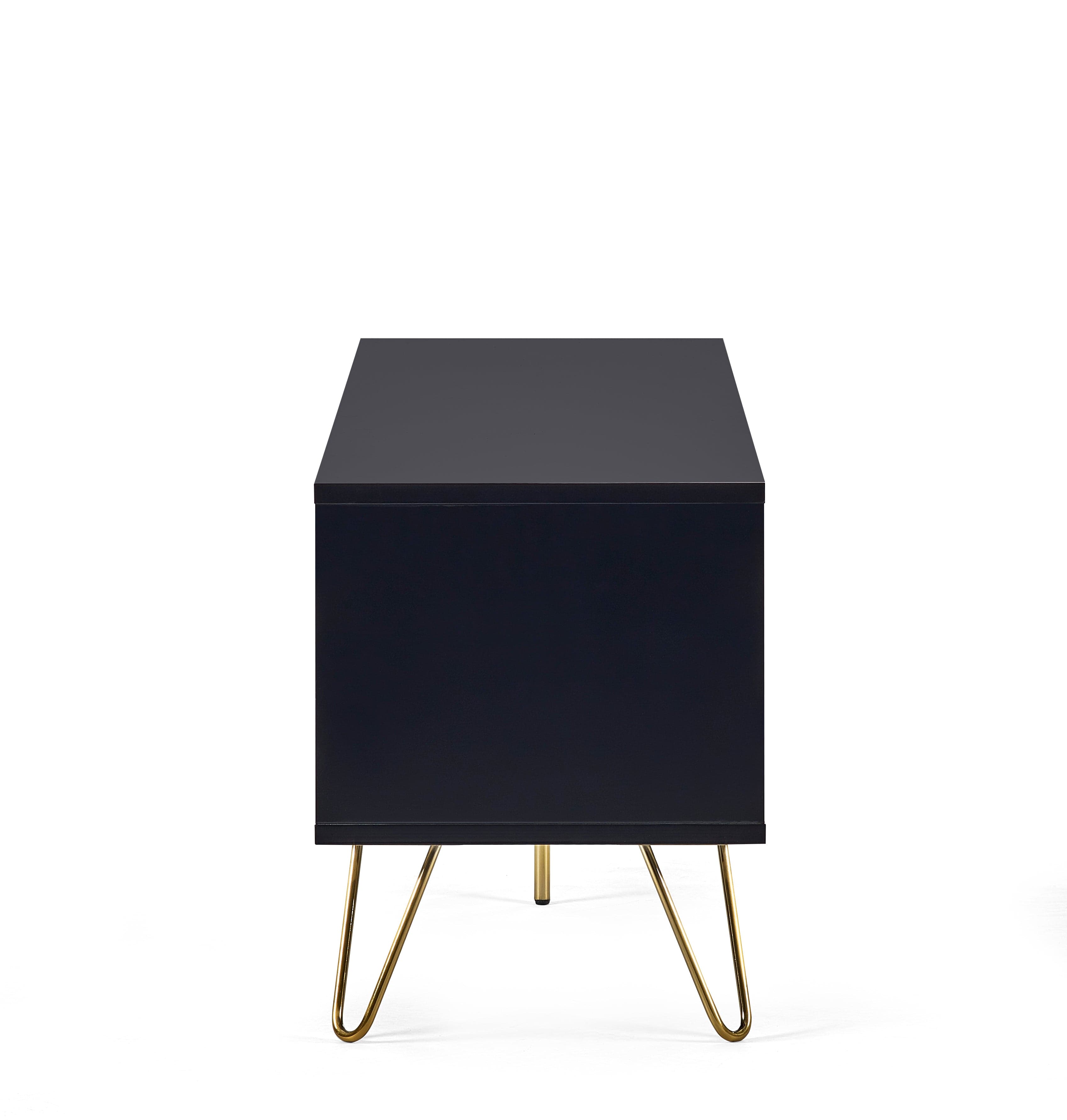 Murano Tv Unit - Matt Black – Julian Bowen, view 2