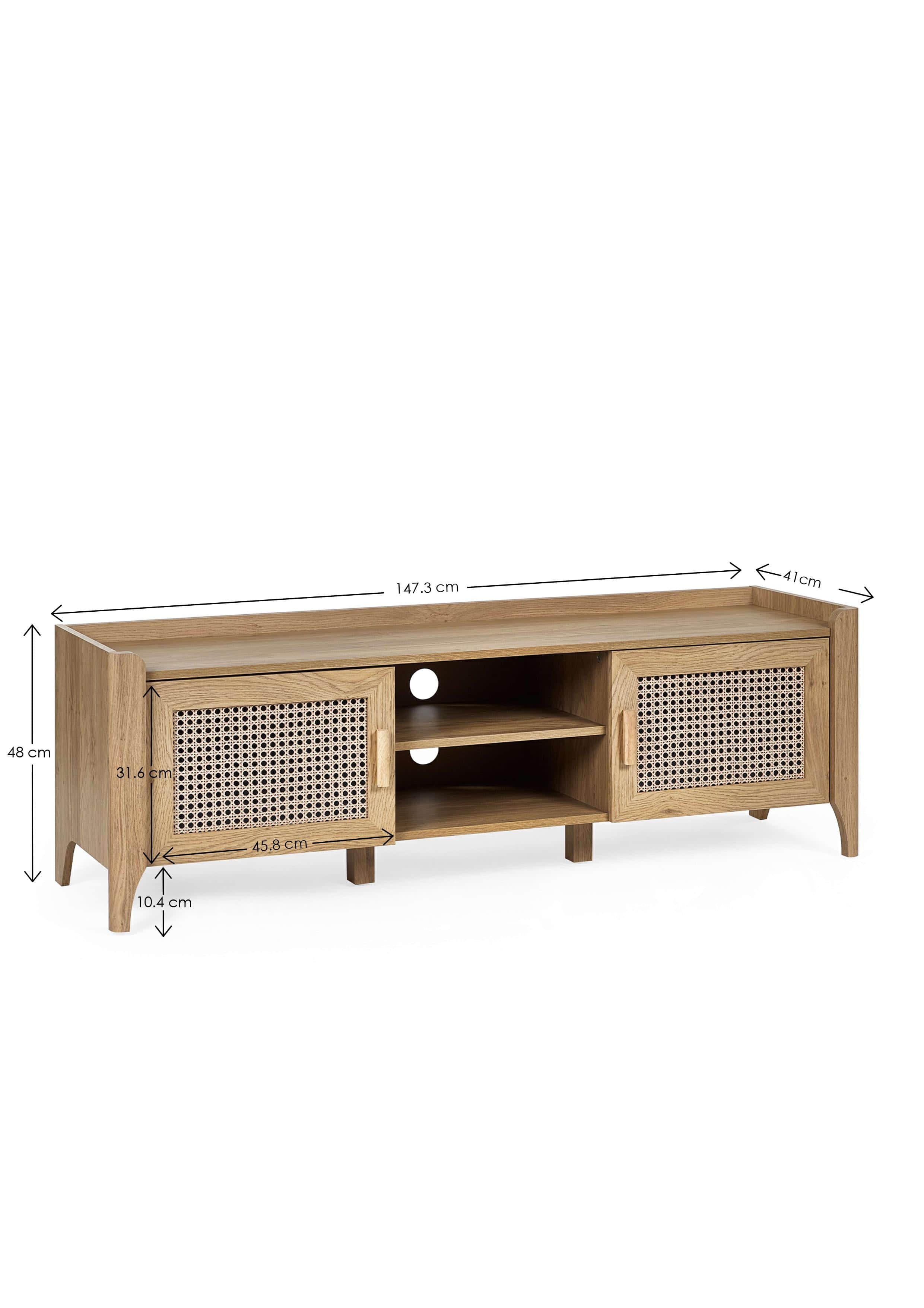 Sydney Media Unit - Rattan Effect – Julian Bowen, view 8