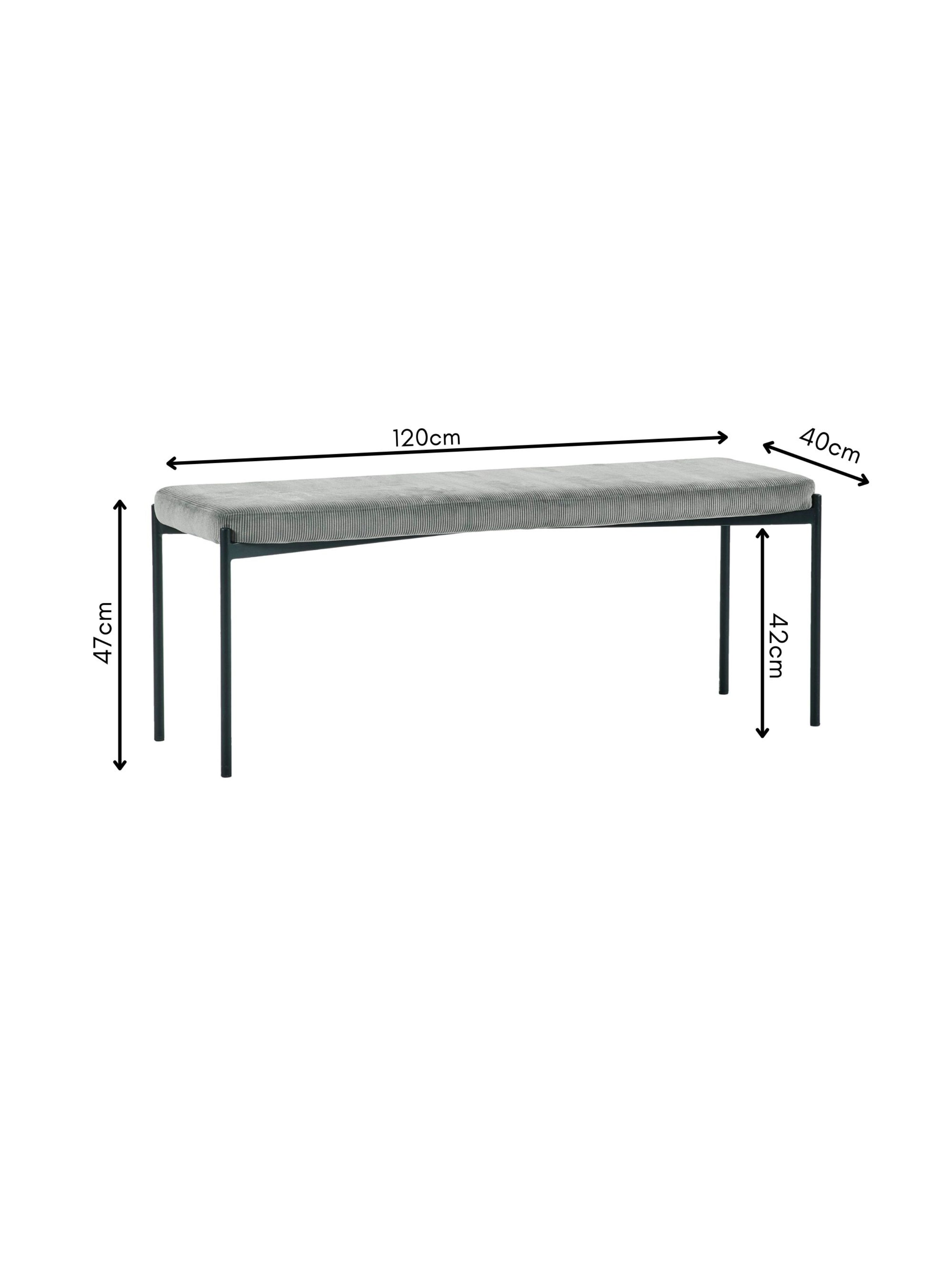 Leonie Bench - Grey – Julian Bowen, view 4