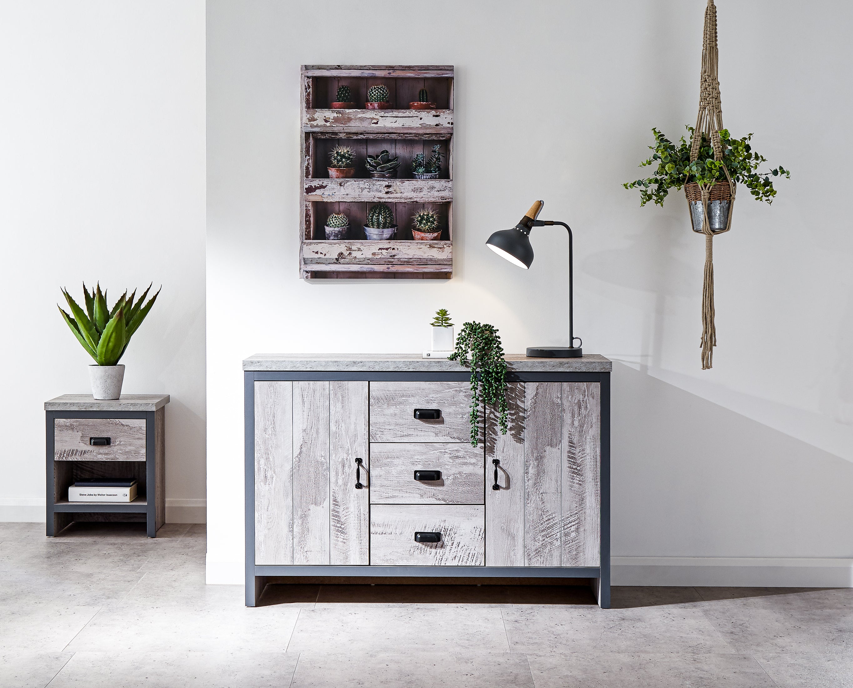 Boston 2 Door 3 Drawer Sideboard – Grey