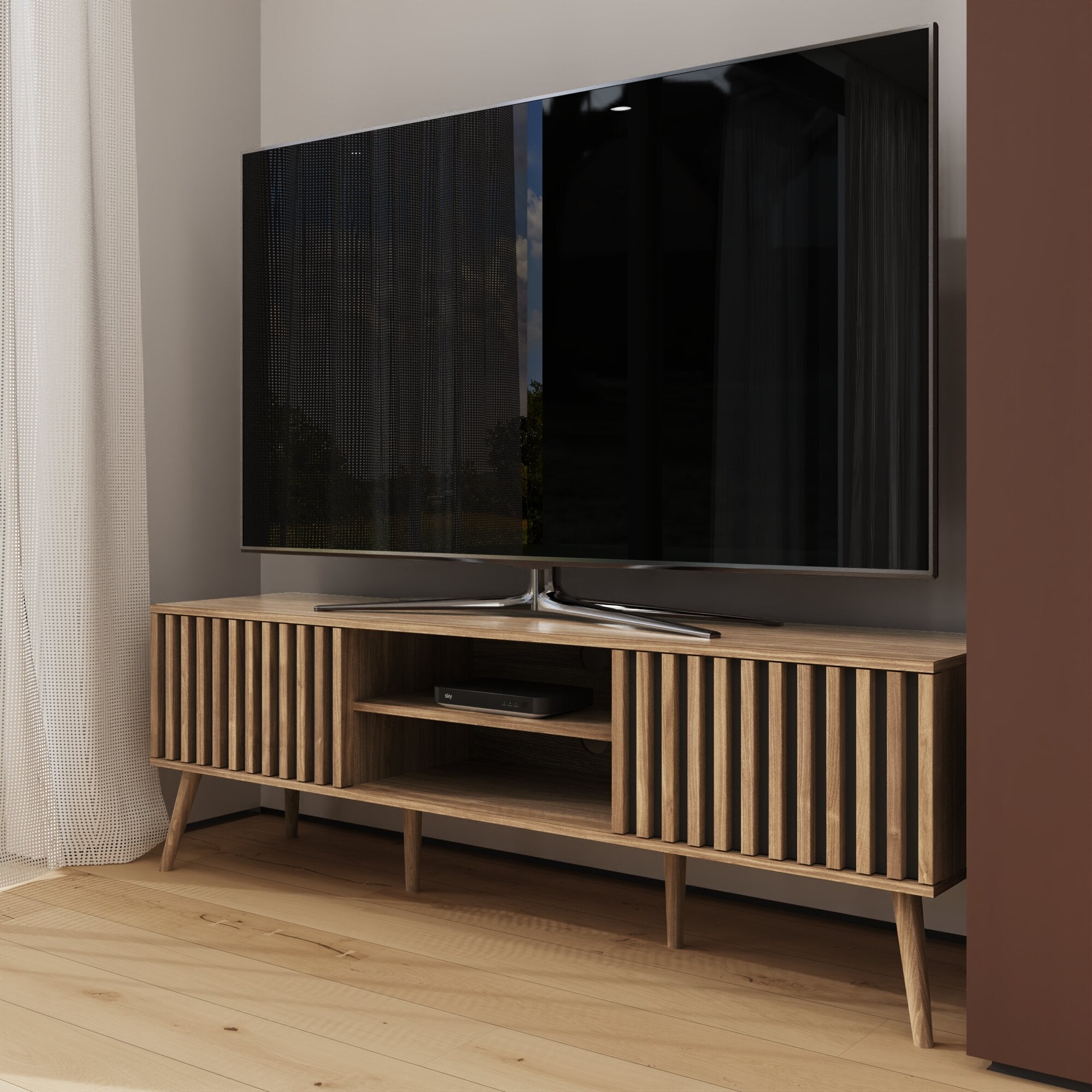 Rowan TV Unit Oak – GFW, view 3