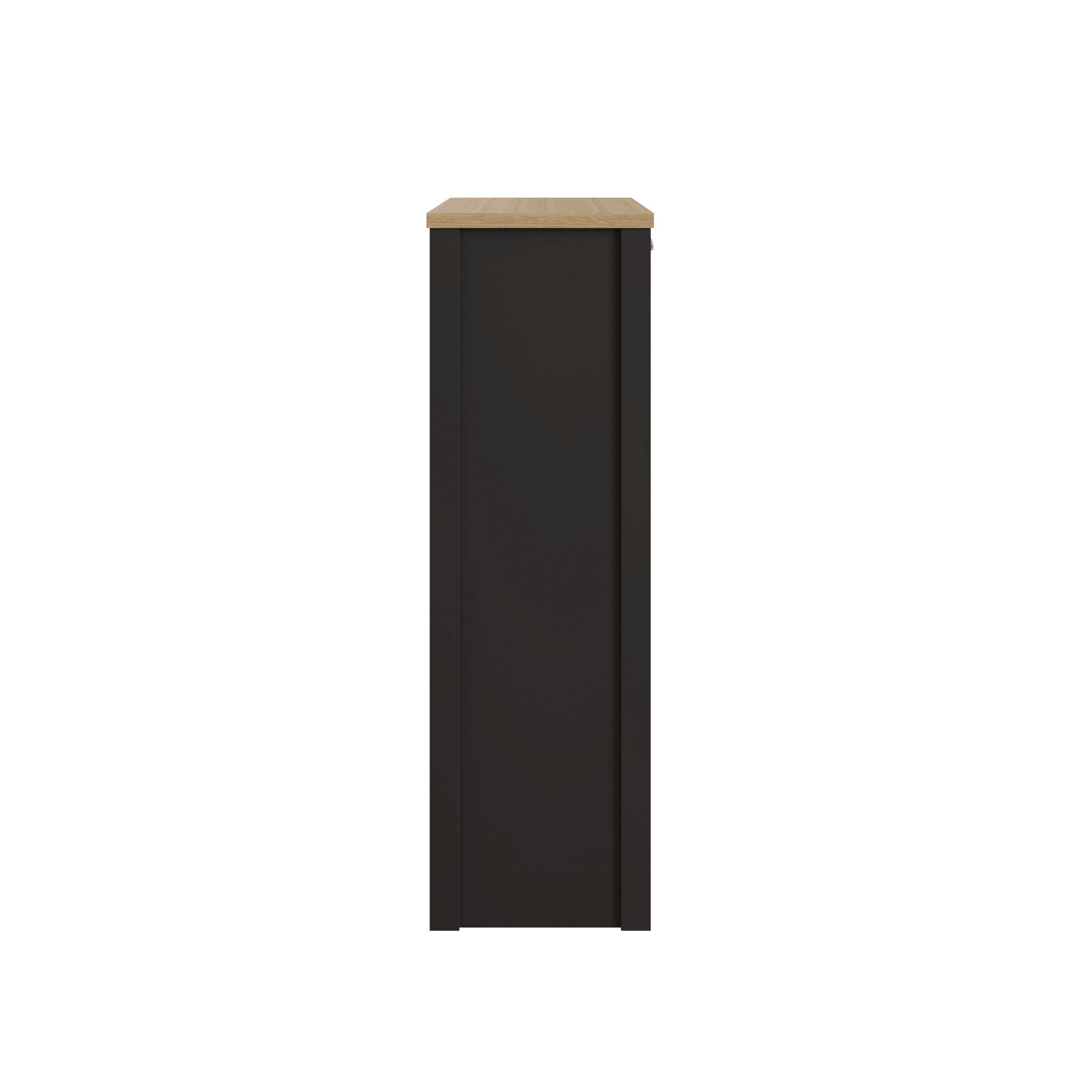 Lancaster 2 Door Shoe Cabinet Black – GFW, view 6