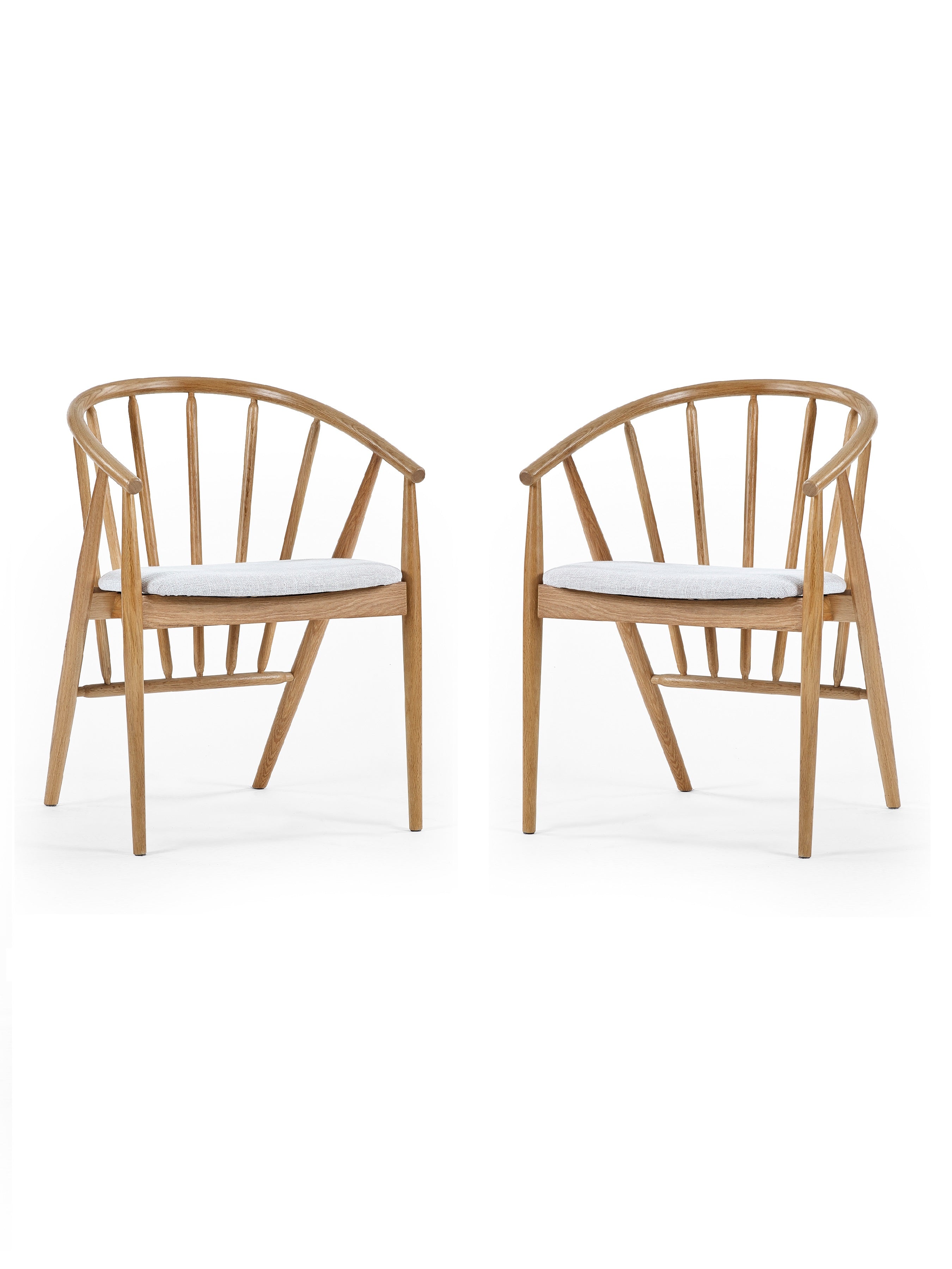 Rory Oak Curved Back Dining Chair – Julian Bowen