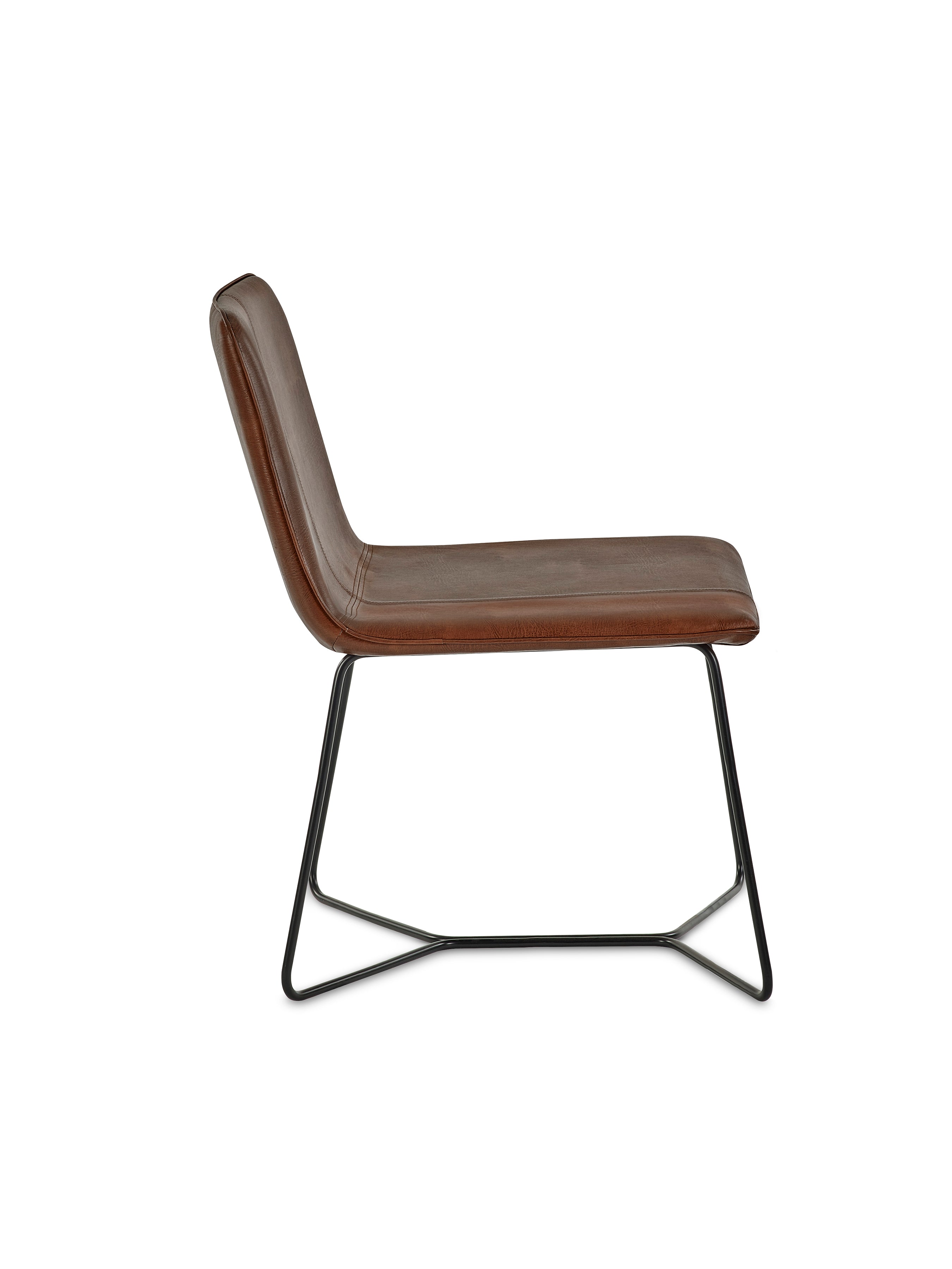 Joren Tan Brown PU Leather Lounge Chair – Julian Bowen, view 4