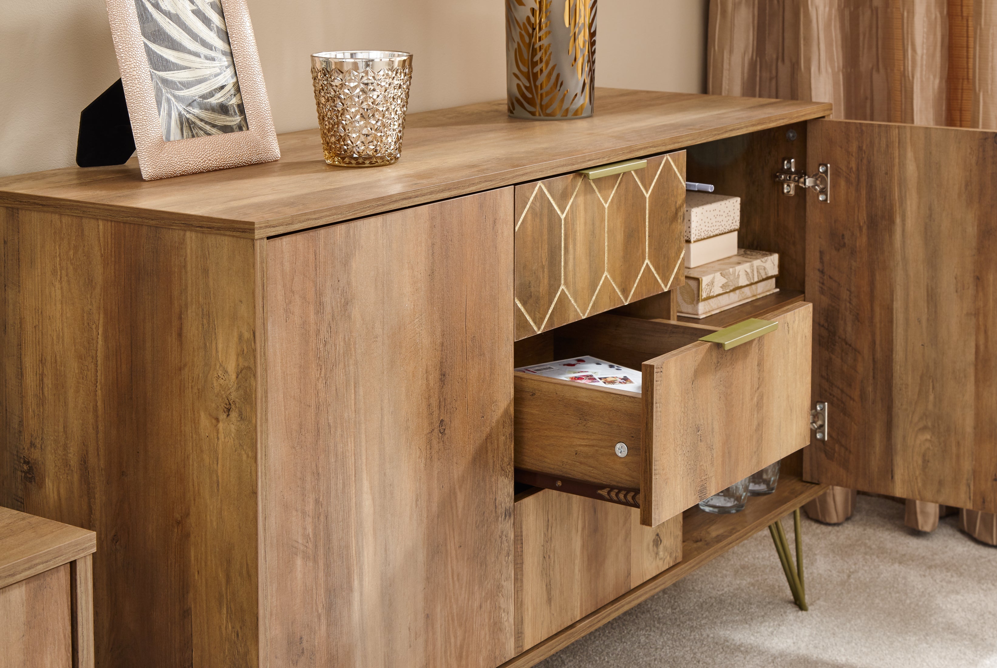 Orleans 2 Door 3 Drawer Cabinet Mango – GFW, view 4