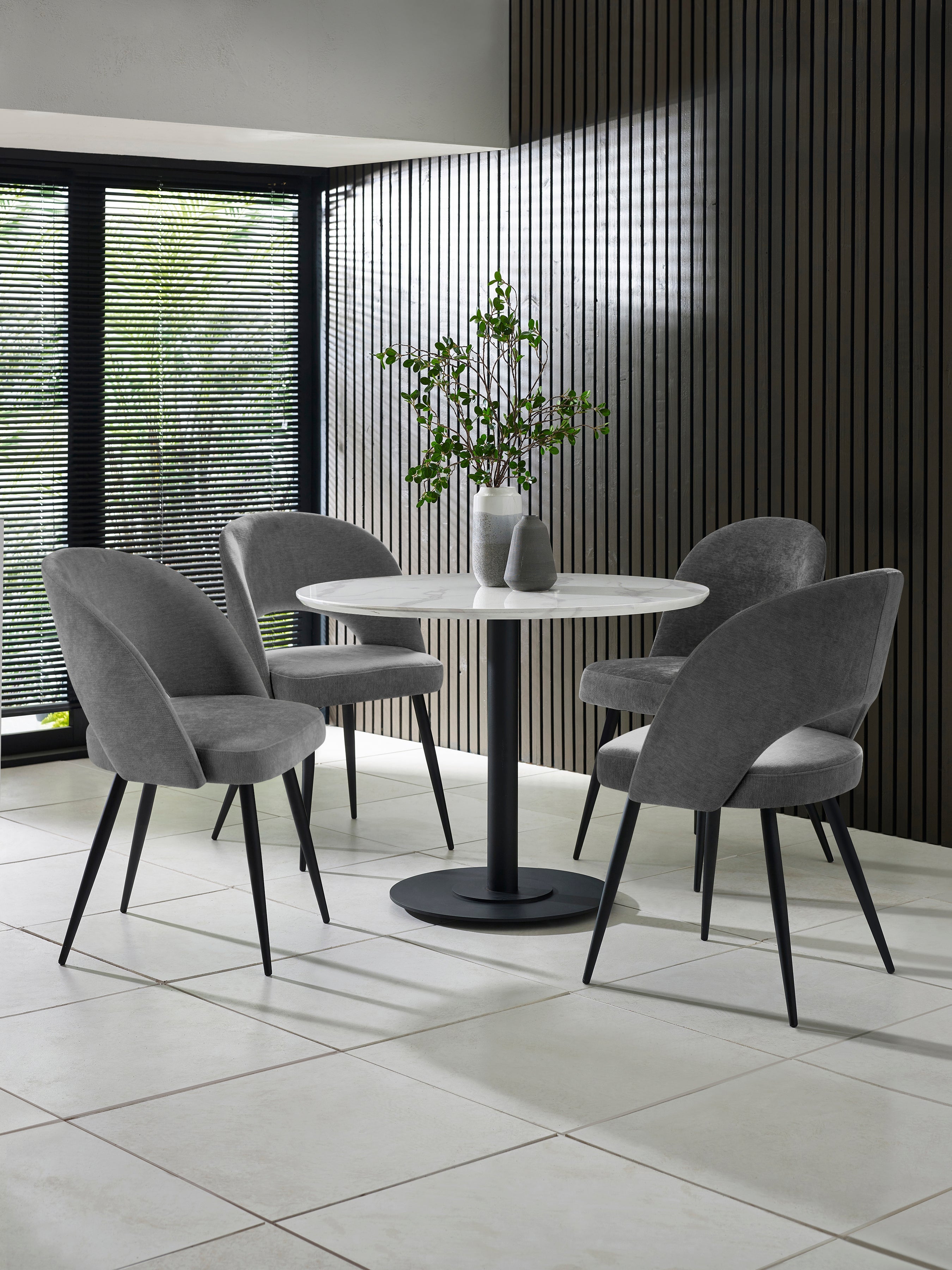 Luca 100cm Round Dining Table White – Julian Bowen, view 14