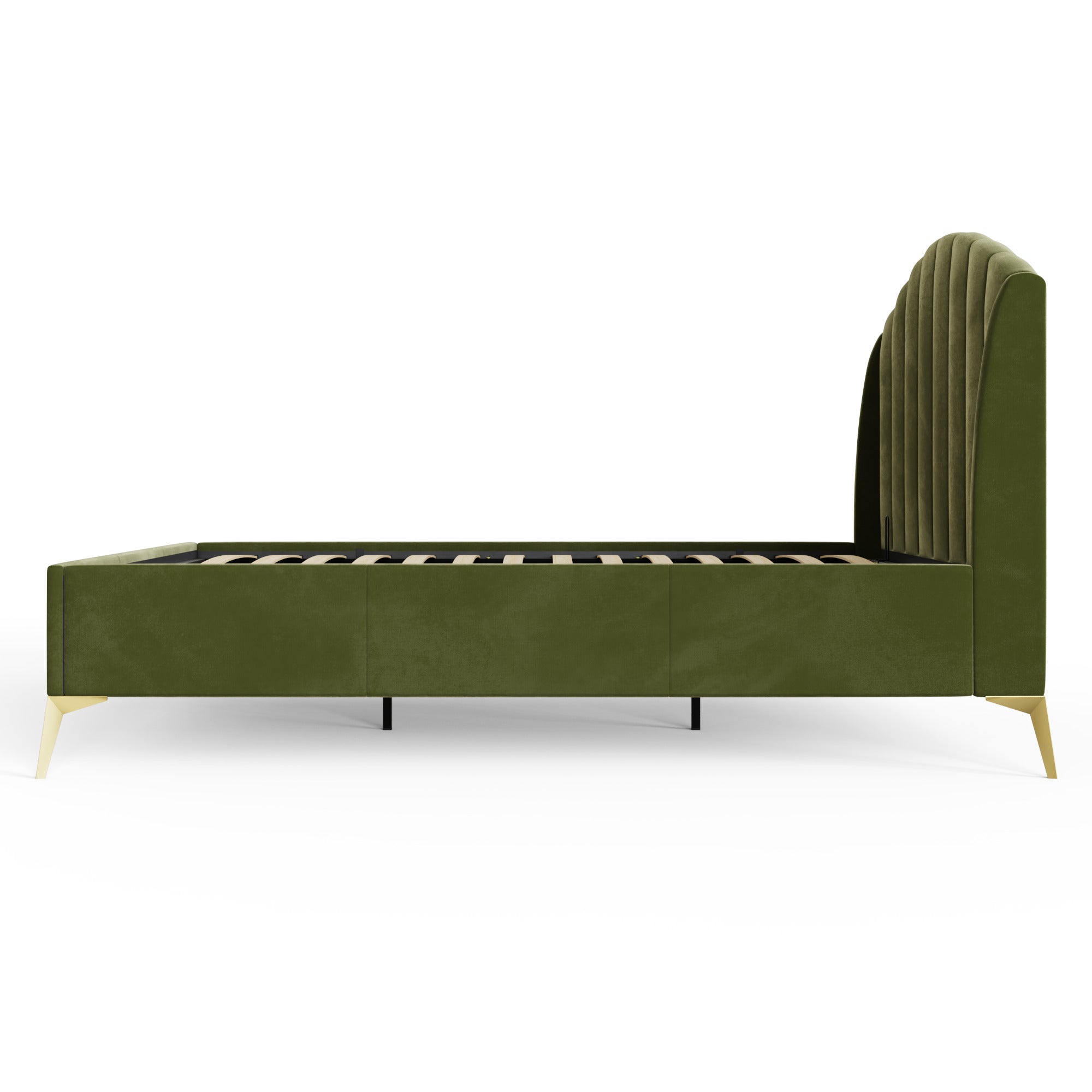 Pettine End Lift Ottoman Bed - Green – GFW, view 6