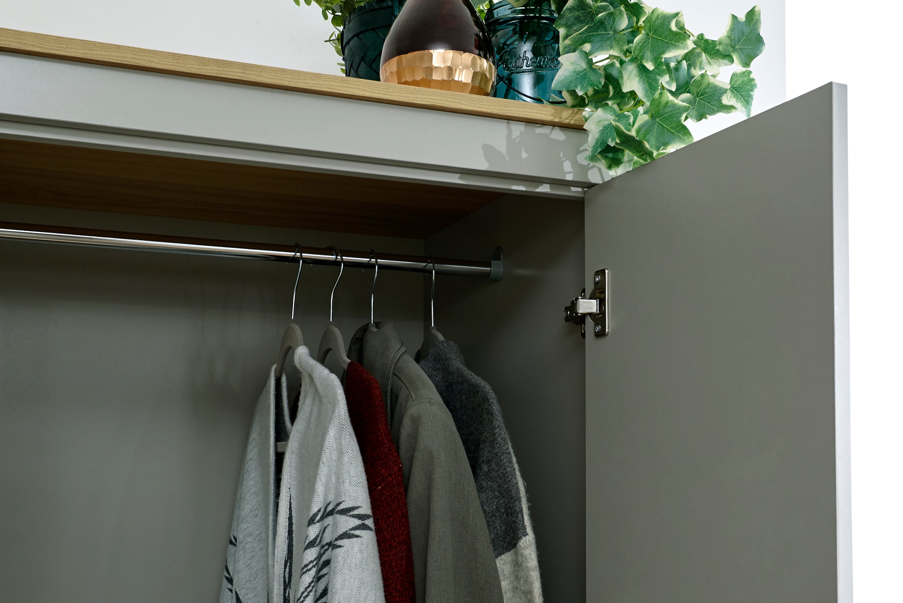 Lancaster 3 Door 2 Drawer Wardrobe Grey – GFW, view 9