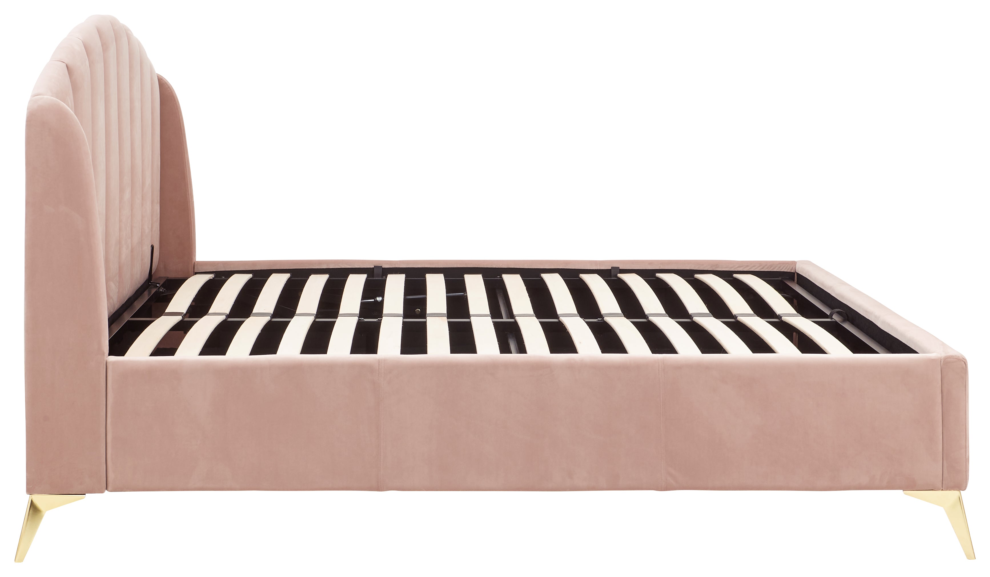Pettine End Lift Ottoman Bed - Pink & Gold – GFW, view 15