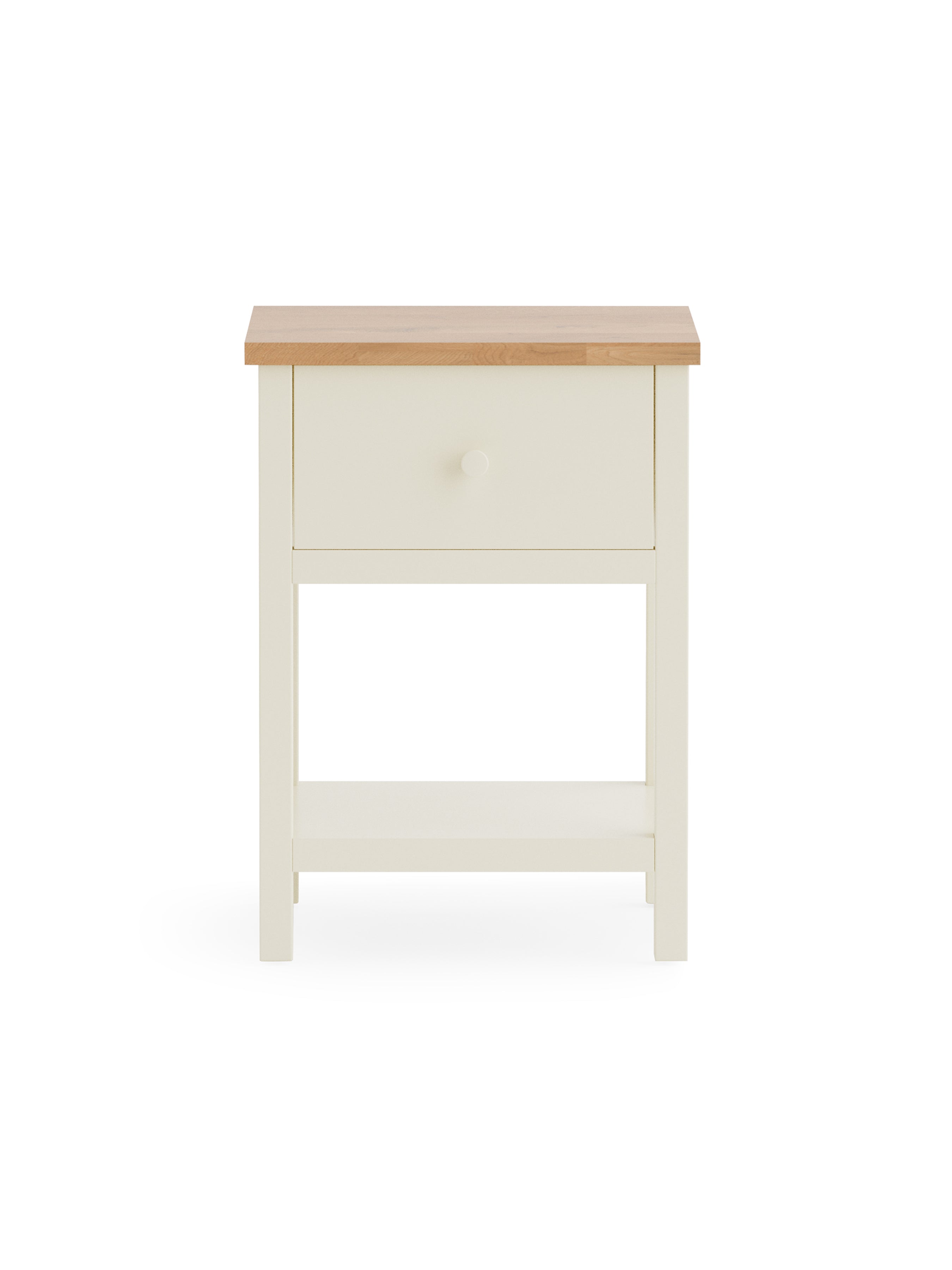 Coxmoor 1 Drawer - Ivory and Oak – Julian Bowen