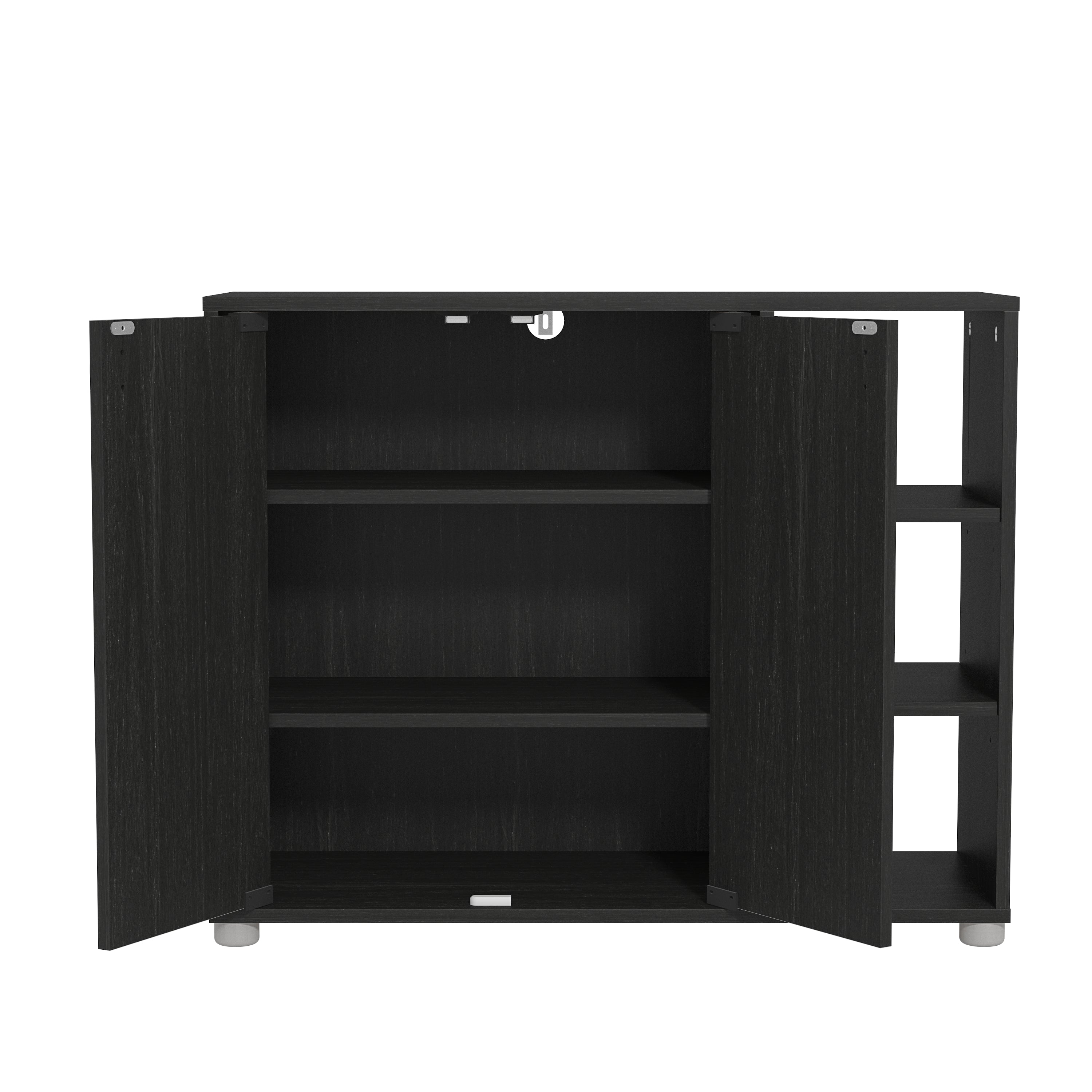 Bideford Shoe Cabinet Rustic Black Oak – GFW, view 6