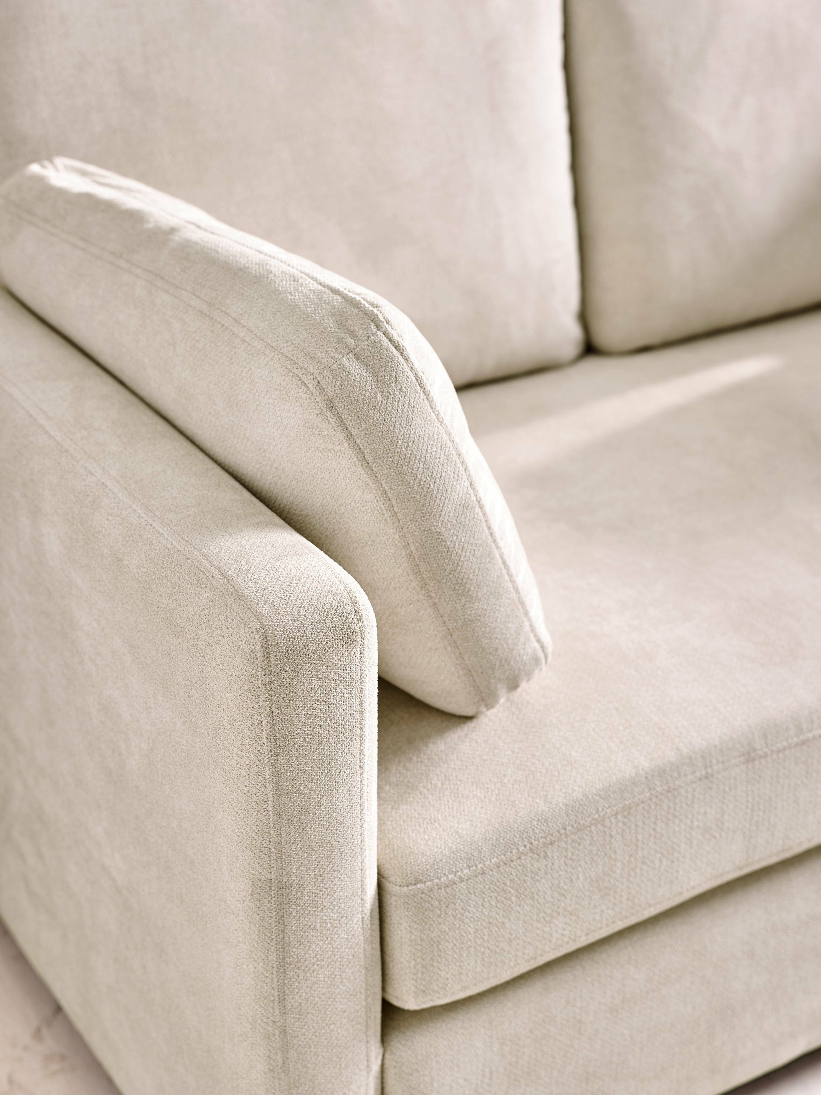 Ottilie Natural Chenille 2 Seater Sofa – Julian Bowen, view 3