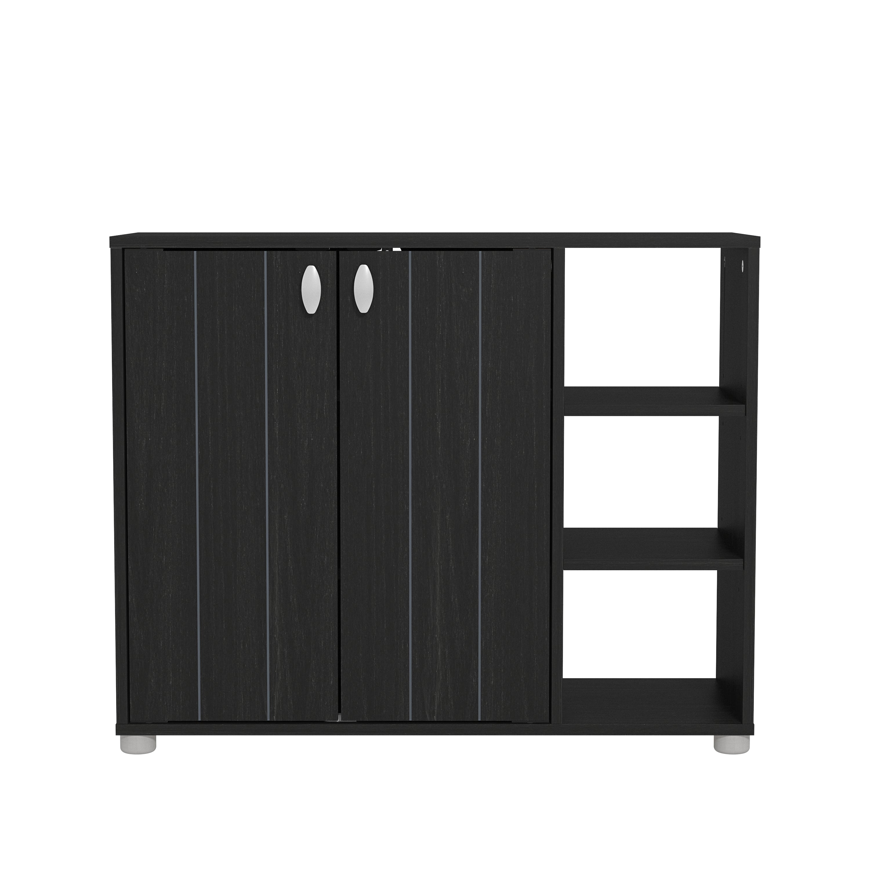 Bideford Shoe Cabinet Rustic Black Oak – GFW