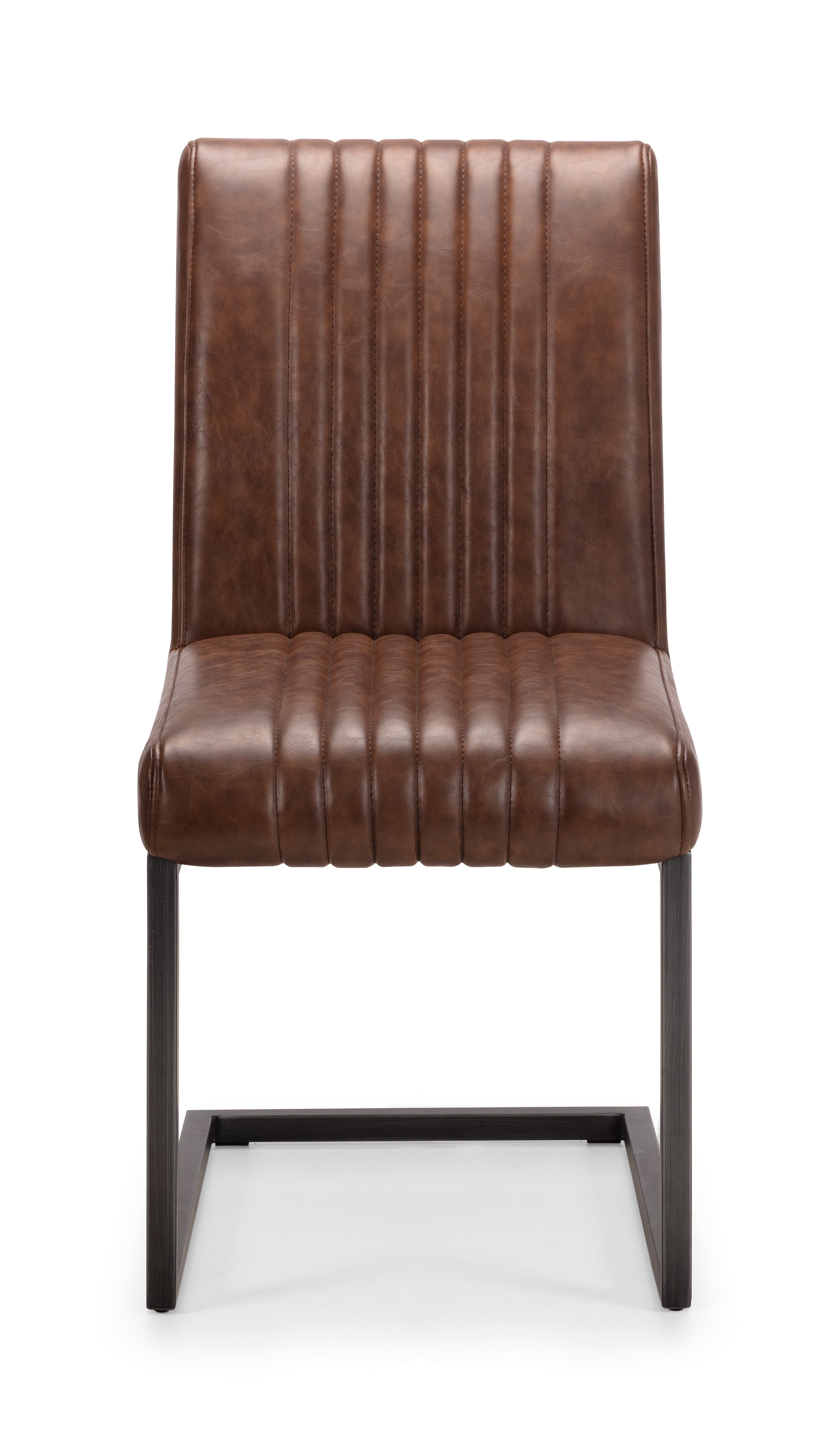 Chelsea 140cm Round Table and 6 Brown Brooklyn Chairs